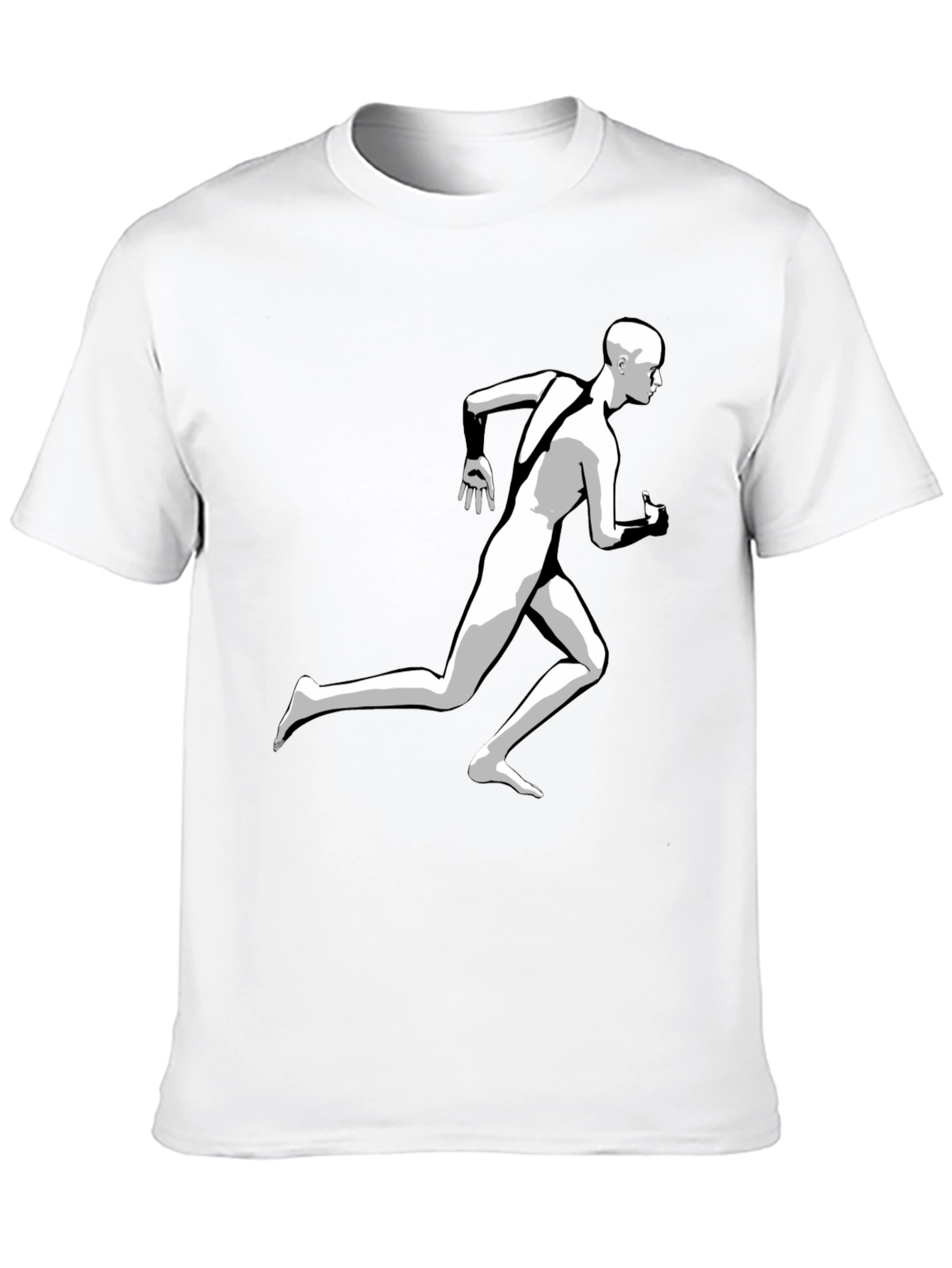 Running Man Graphic Tee - Cool Black T-Shirt