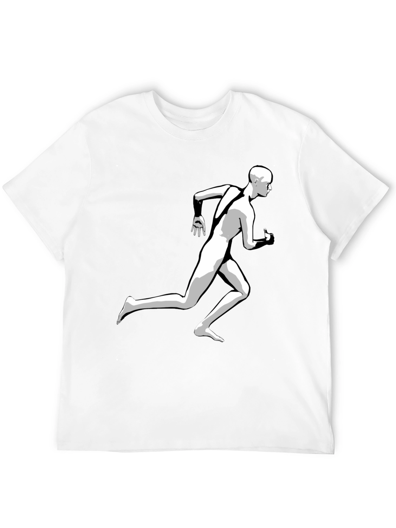 Running Man Graphic Tee - Cool Black T-Shirt