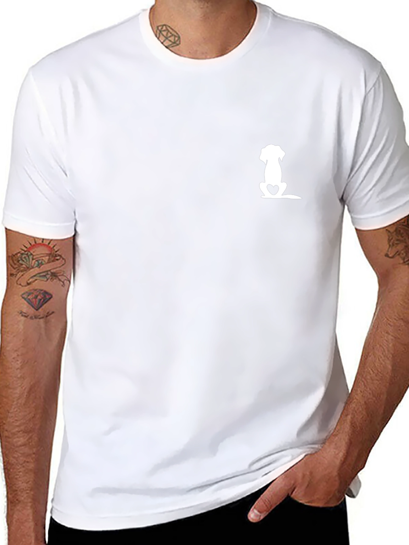 Dog Lover Black Tee - Minimalist Design