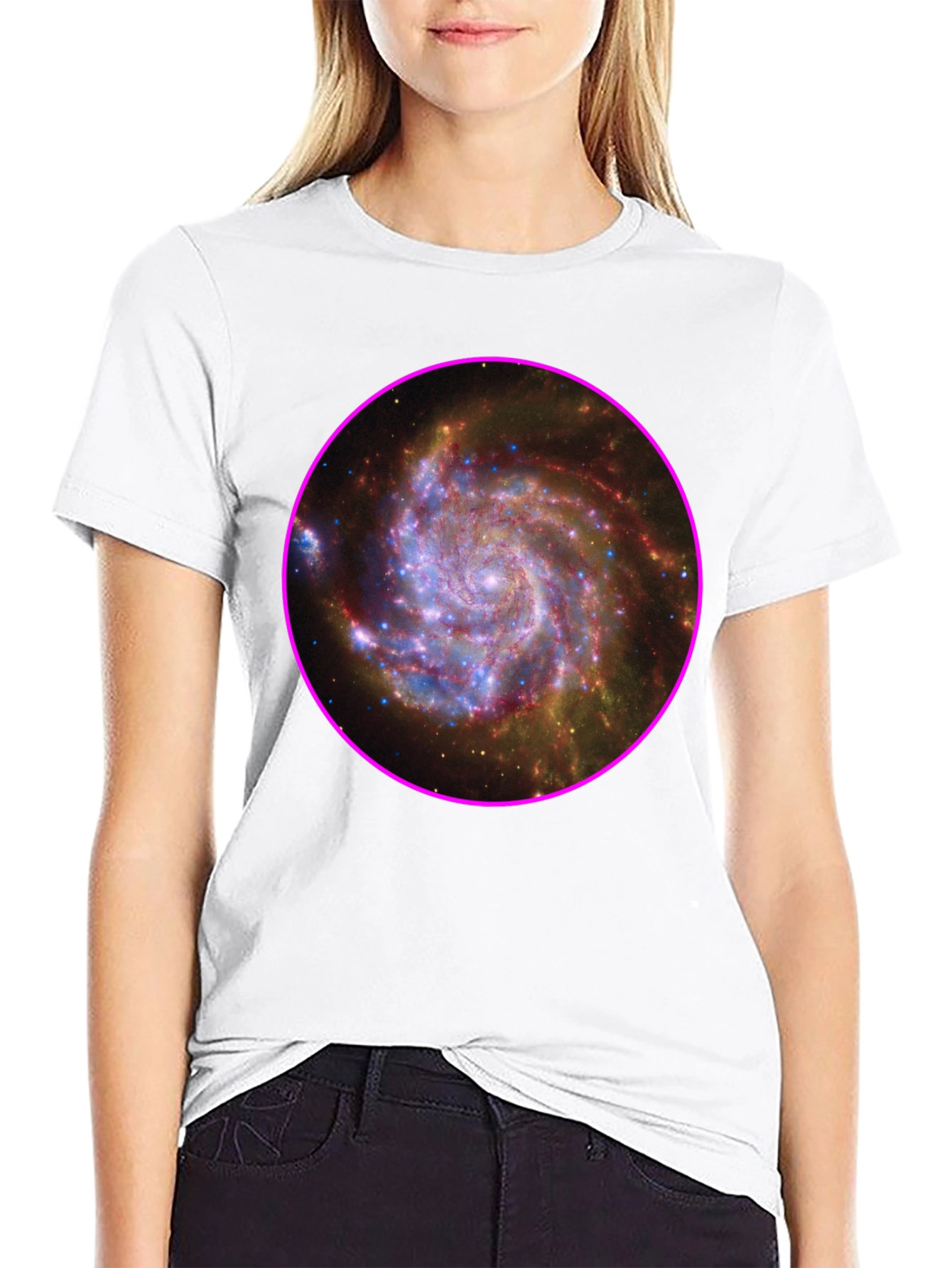 Galaxy Print Black T-Shirt
