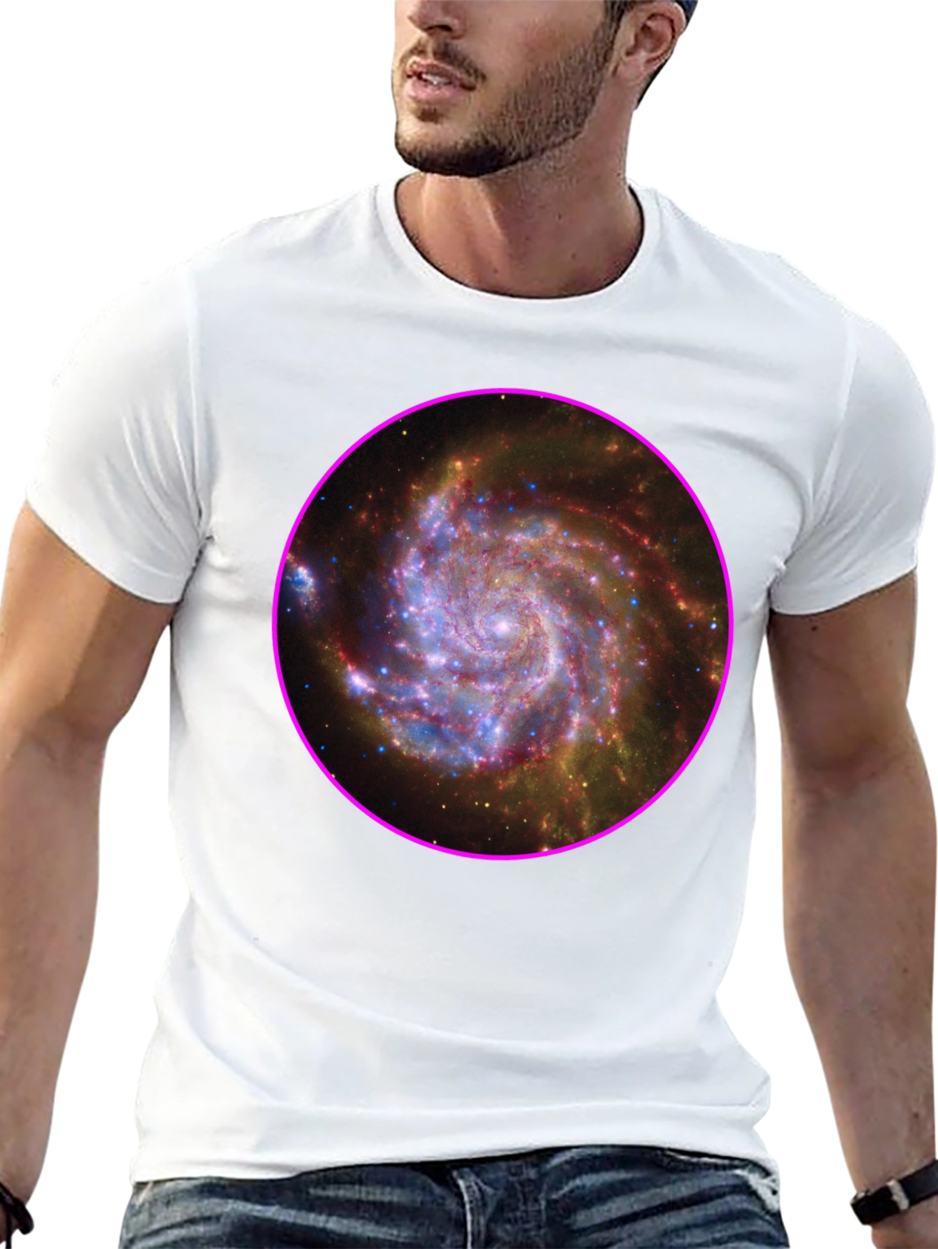Galaxy Print Black T-Shirt