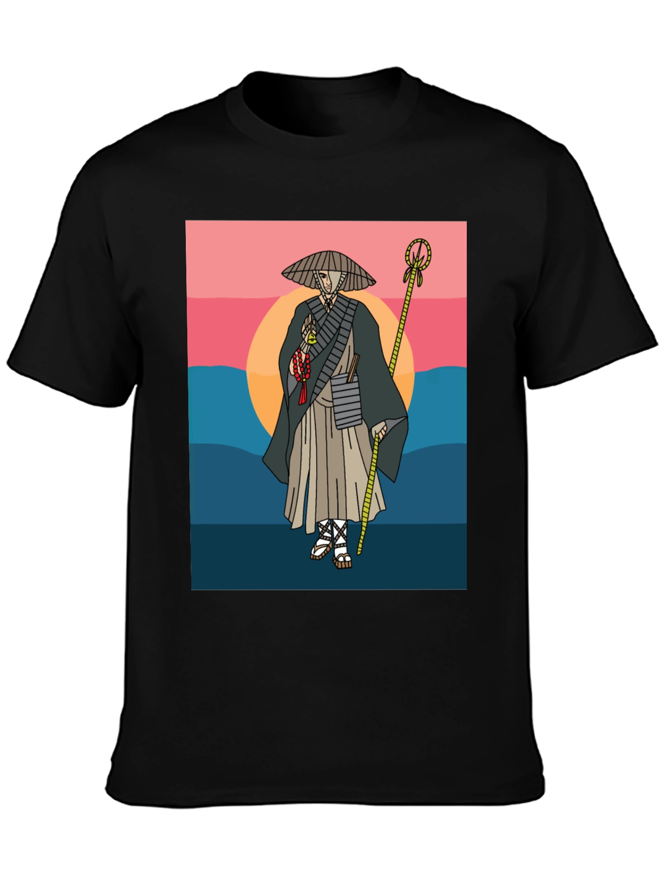 Samurai Sunset Graphic T-Shirt - Unique Design Tee