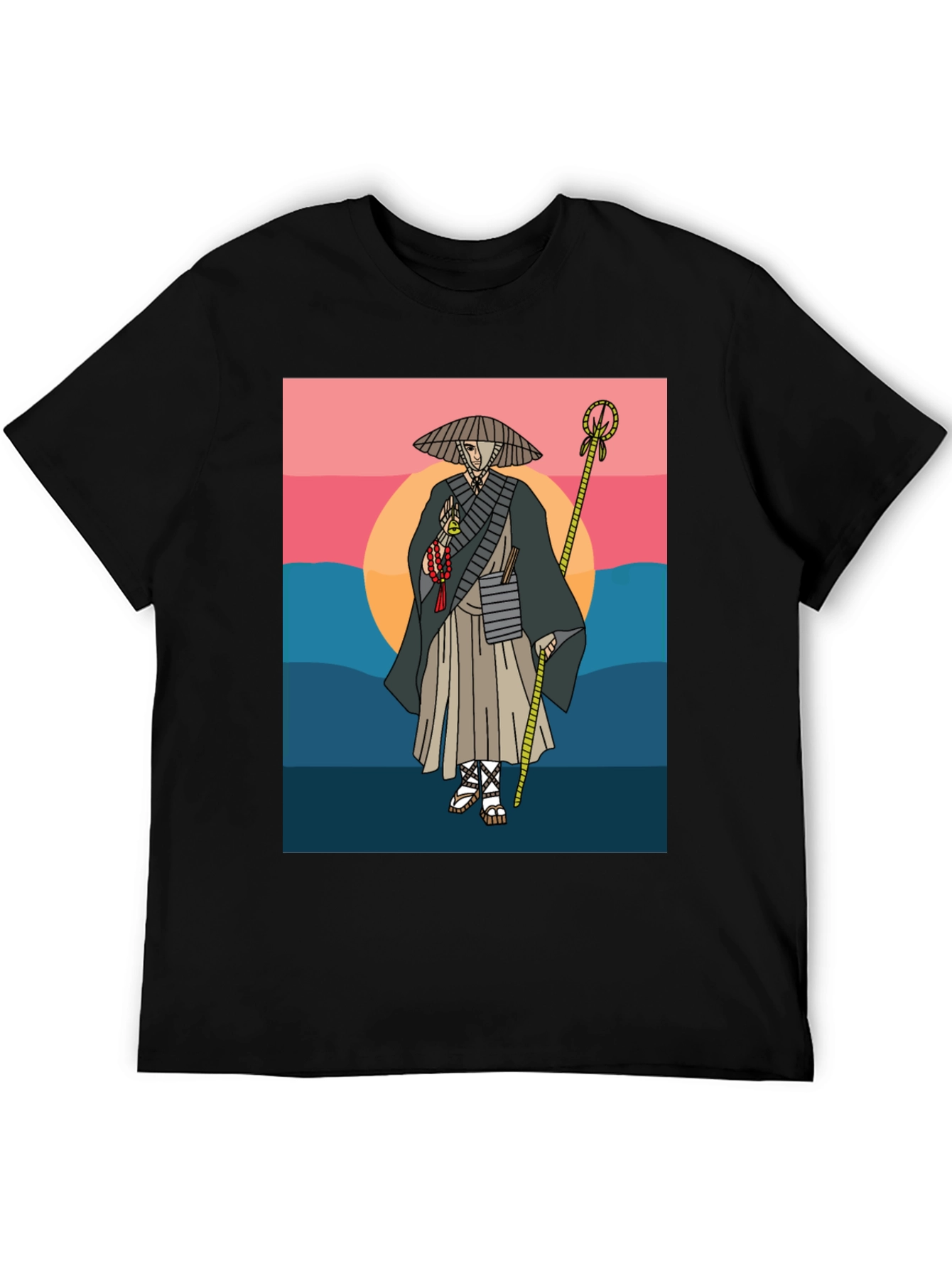Samurai Sunset Graphic T-Shirt - Unique Design Tee