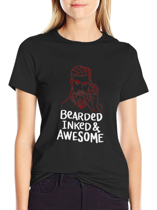 Bearded Inked Awesome Graphic T-Shirt