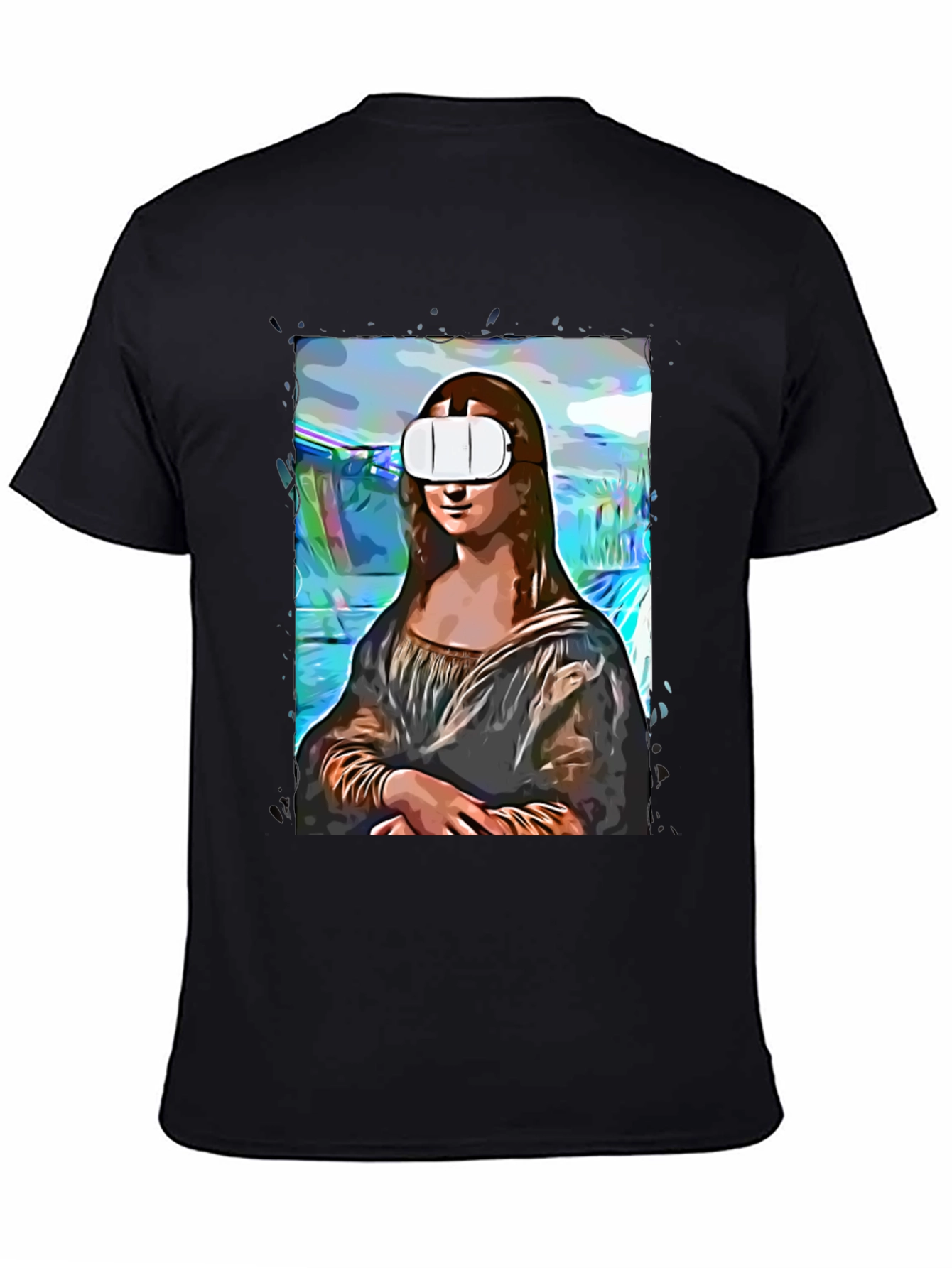 Mona Lisa VR Headset Graphic T-Shirt