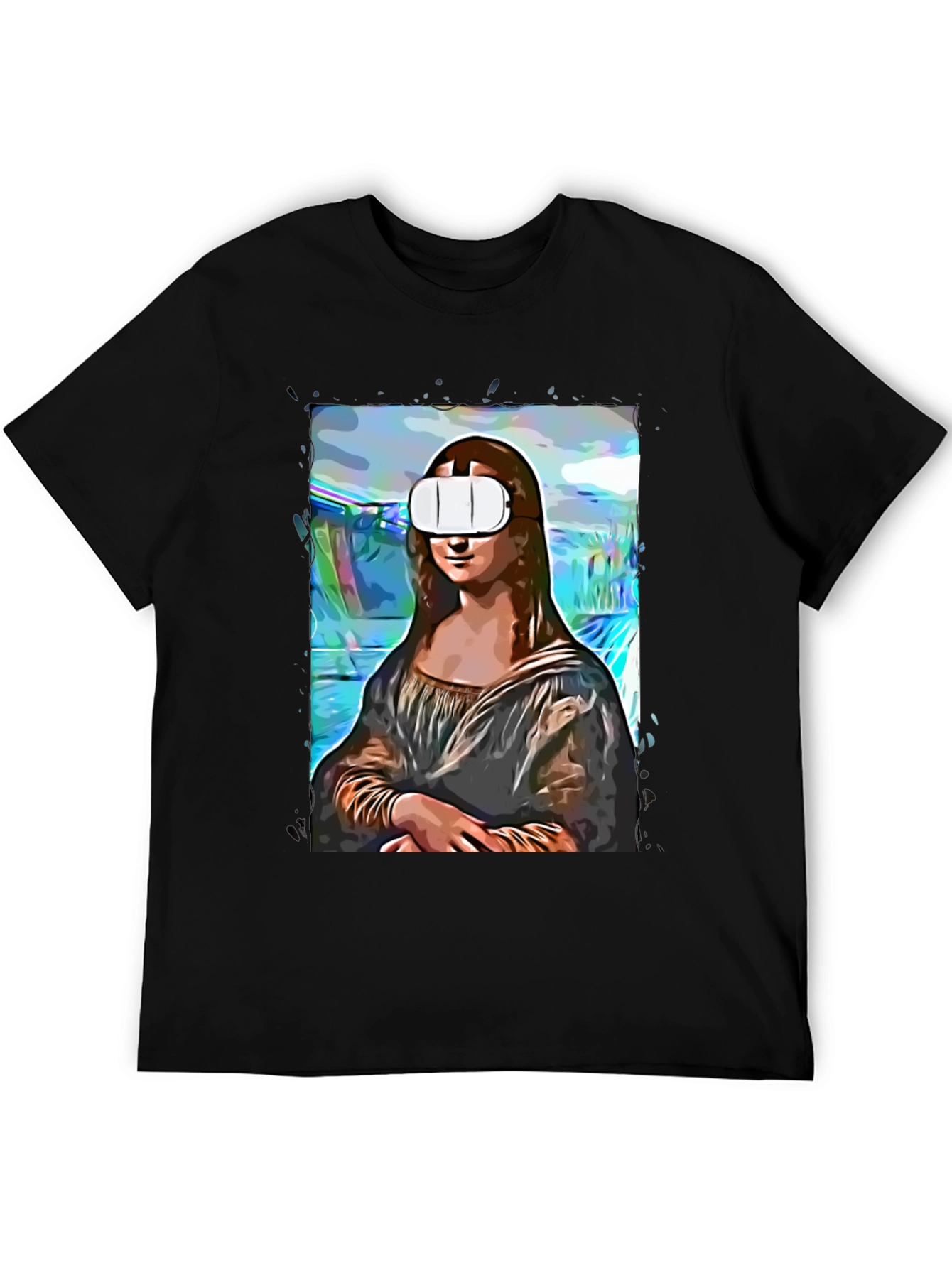 Mona Lisa VR Headset Graphic T-Shirt