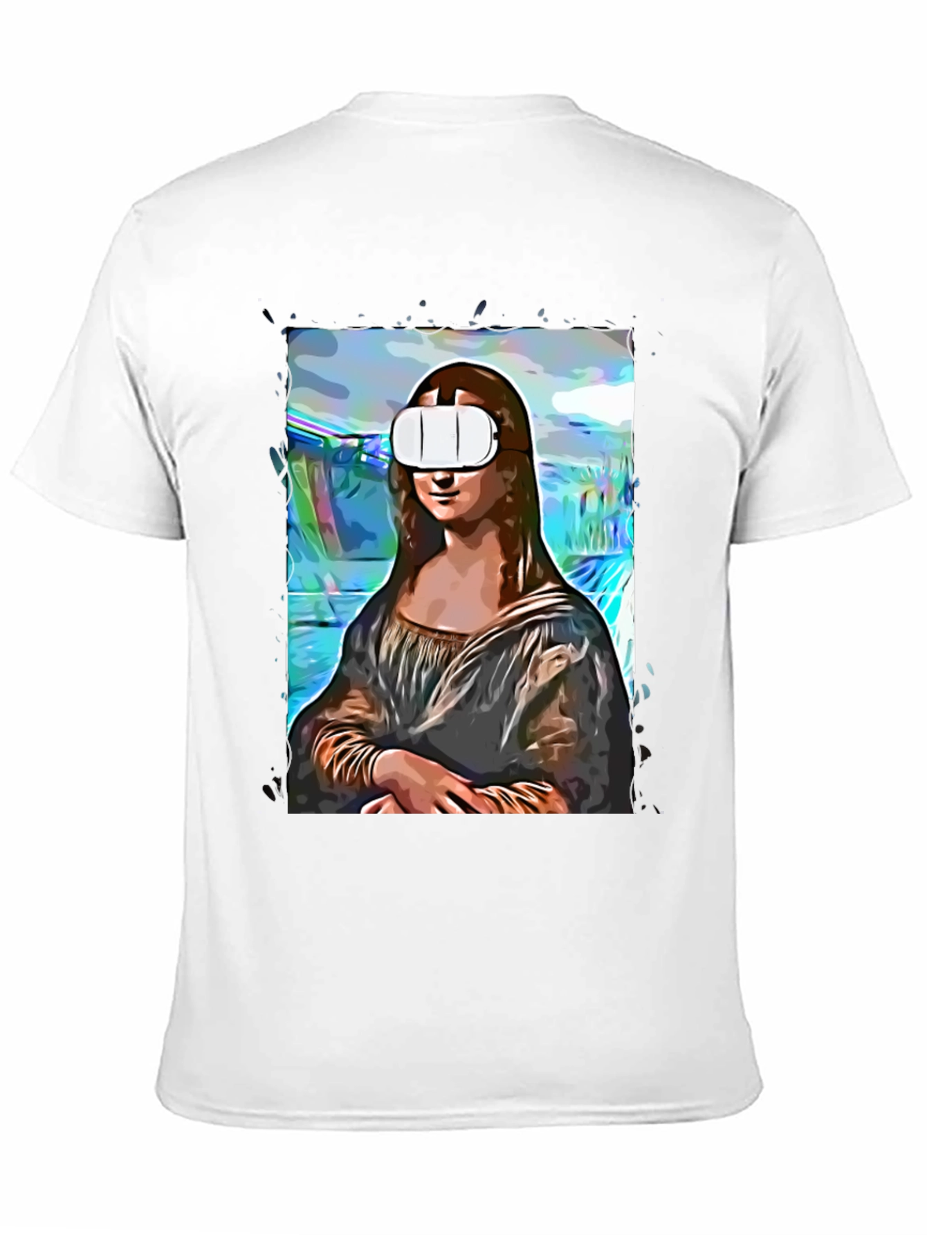 Mona Lisa VR Headset Graphic T-Shirt