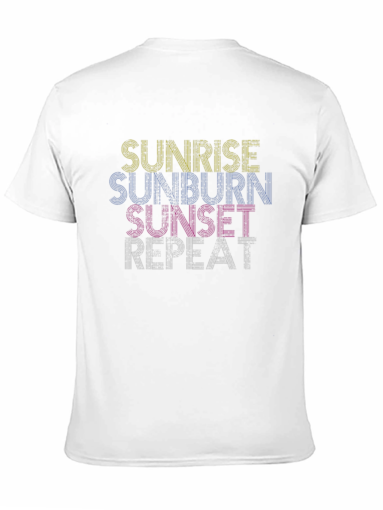 Sunrise Sunburn Sunset Repeat Black Tee