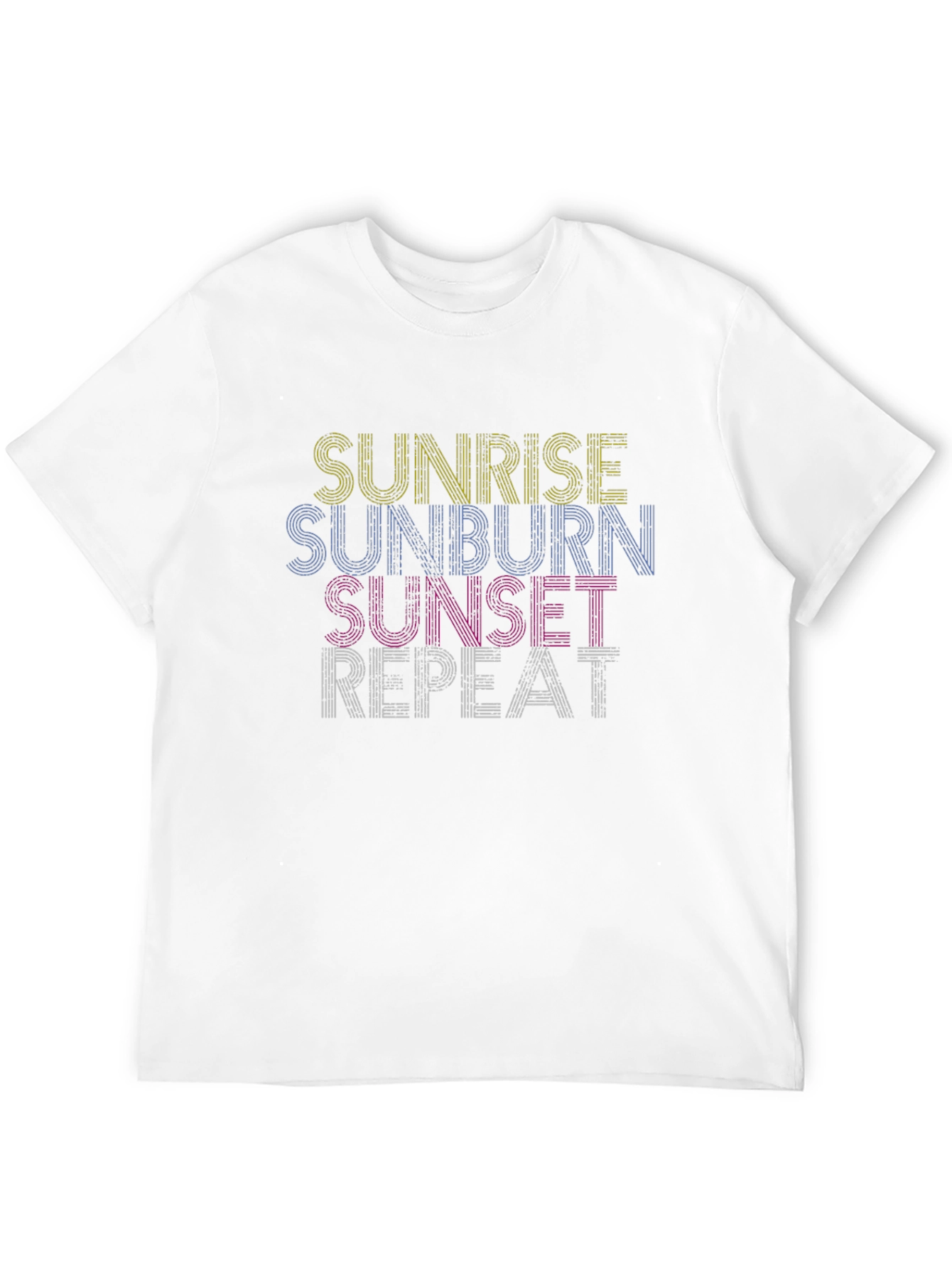 Sunrise Sunburn Sunset Repeat Black Tee
