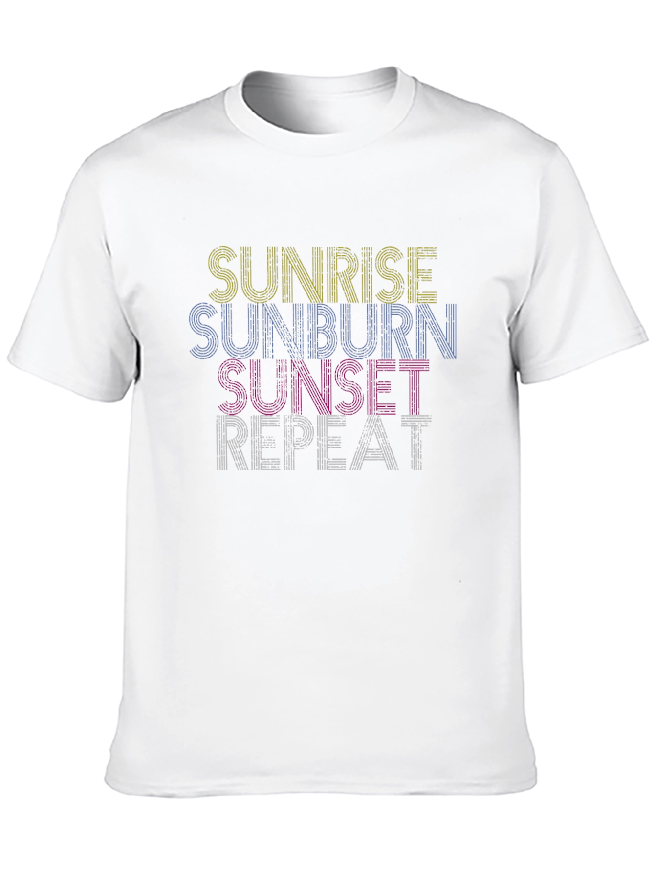 Sunrise Sunburn Sunset Repeat Black Tee