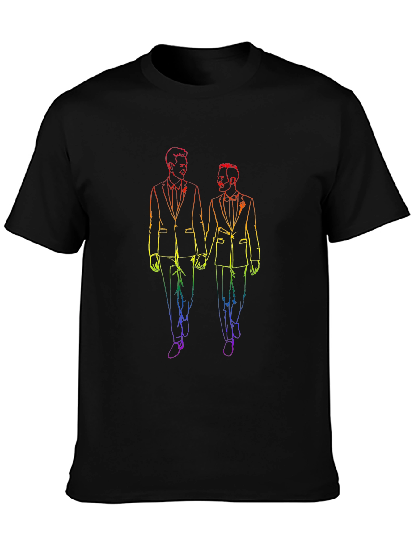 Gay Pride Rainbow Suit Graphic Tee