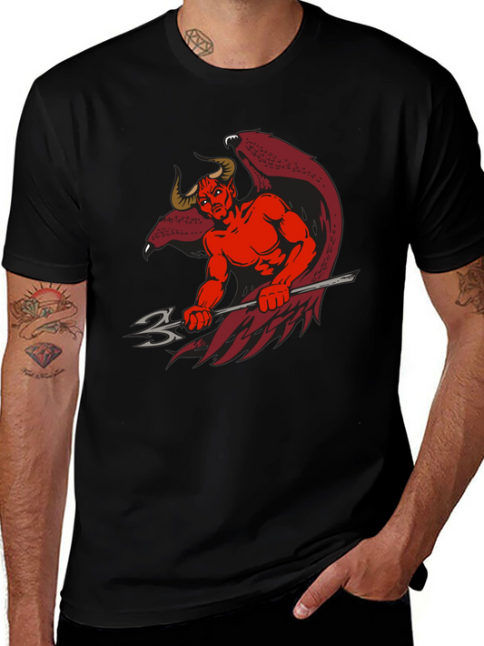 Devil Graphic Print Black T-Shirt