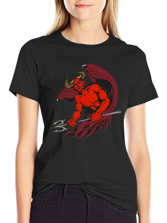 Devil Graphic Print Black T-Shirt