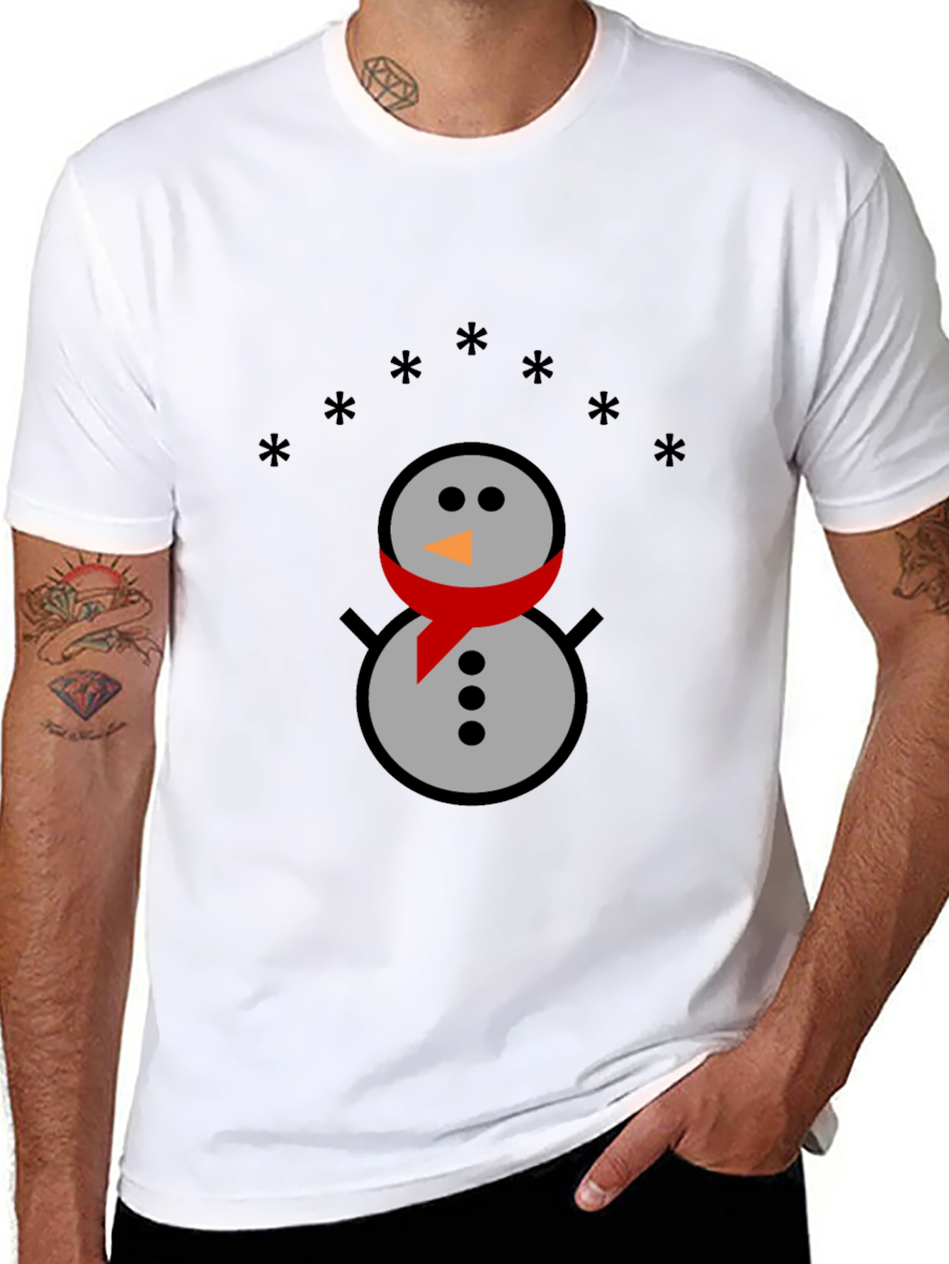 Snowman Graphic Tee - Holiday Fun