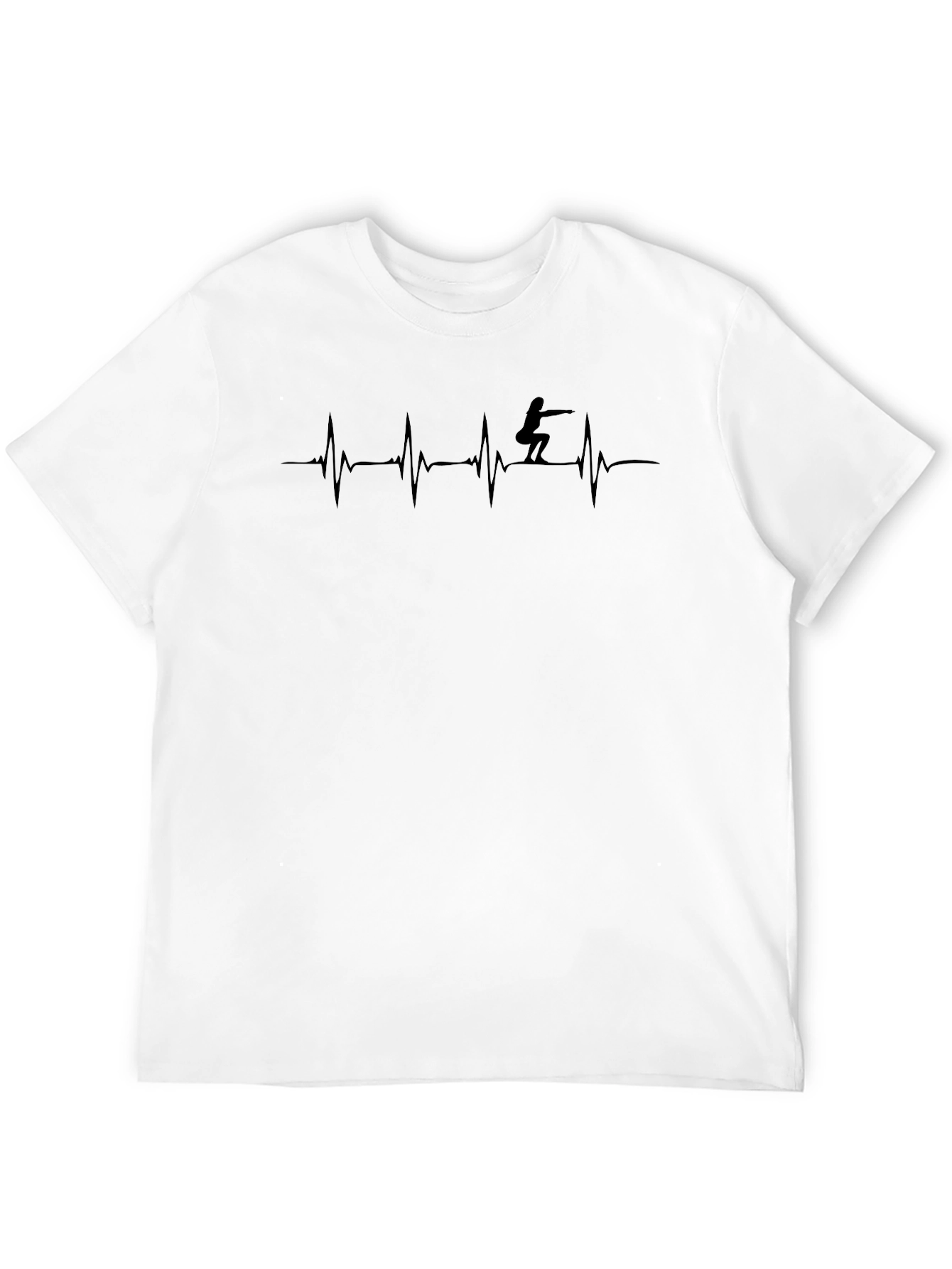 Squat Lifeline T-Shirt - Fitness Heartbeat Tee