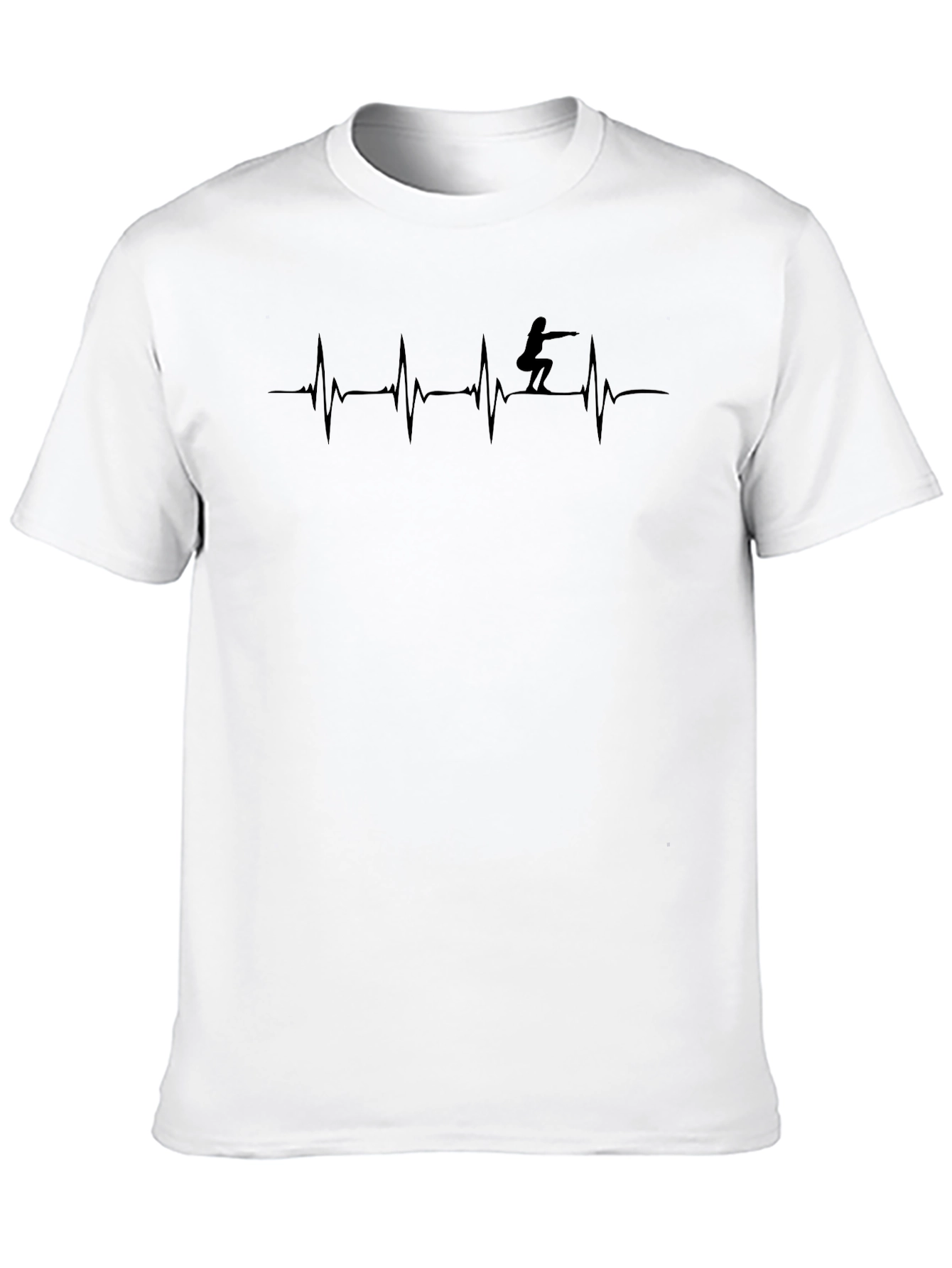 Squat Lifeline T-Shirt - Fitness Heartbeat Tee