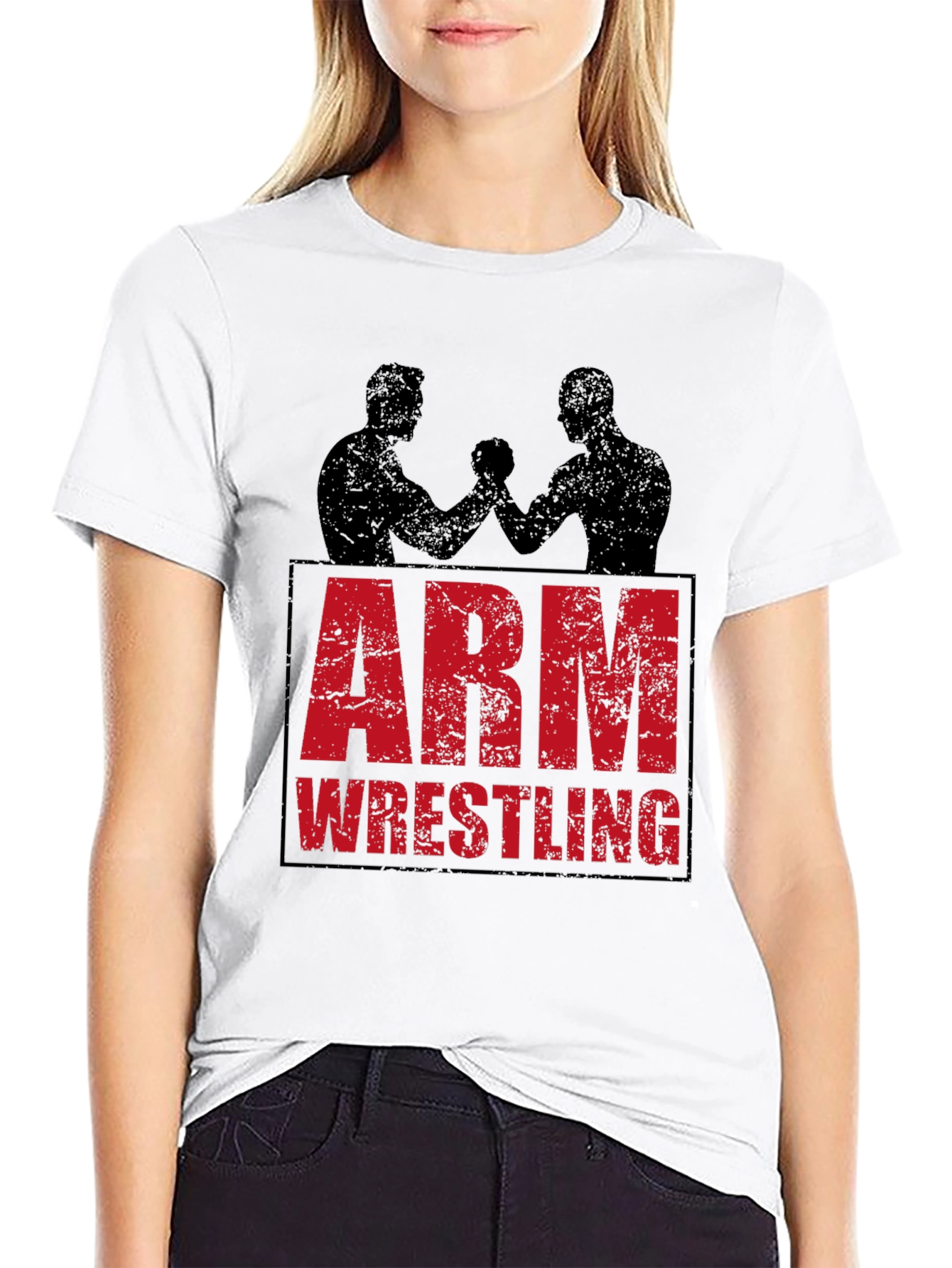 Arm Wrestling Graphic Tee - Black T-Shirt