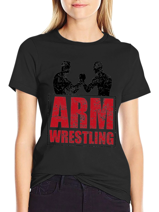 Arm Wrestling Graphic Tee - Black T-Shirt