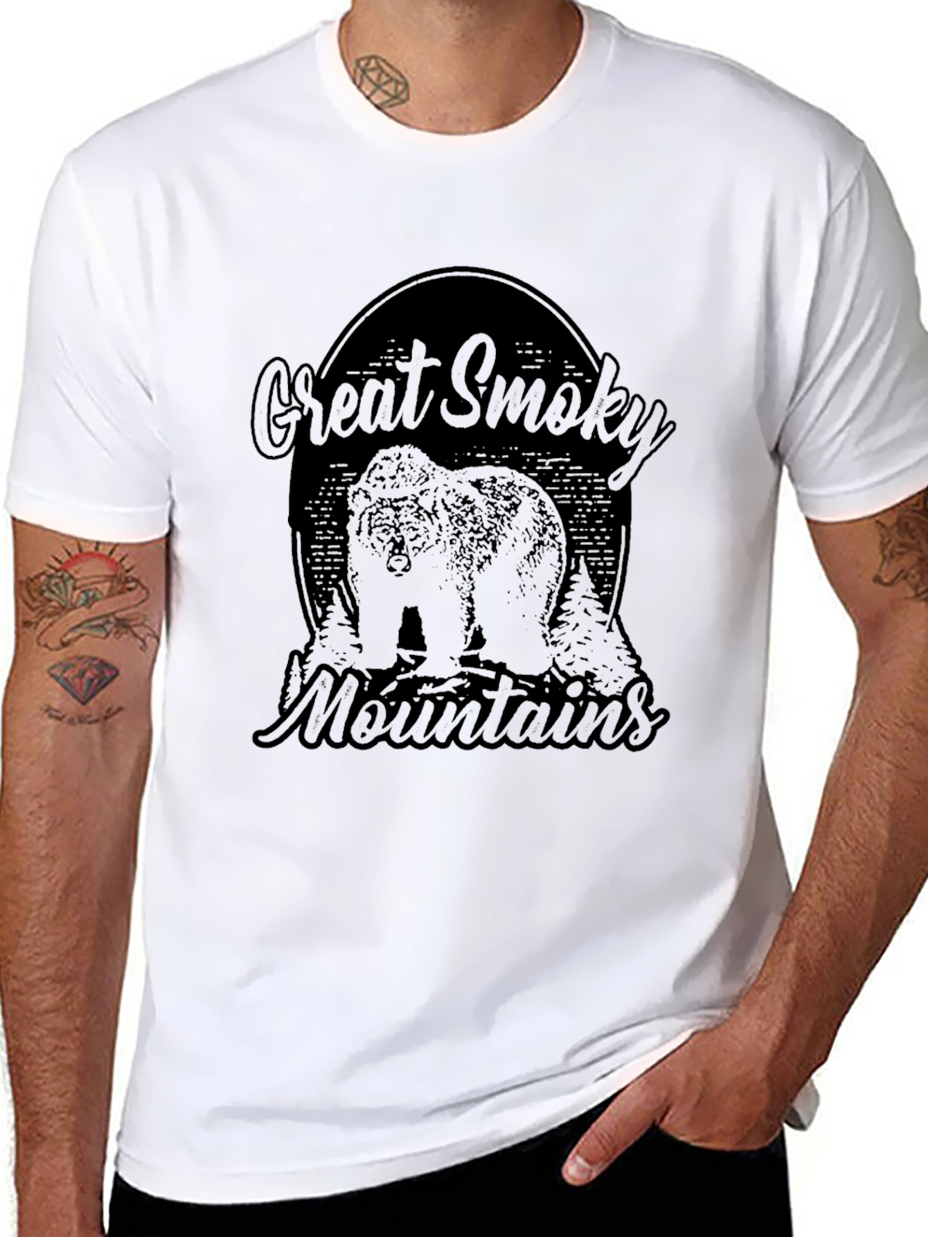 Great Smoky Mountains Bear Graphic T-Shirt