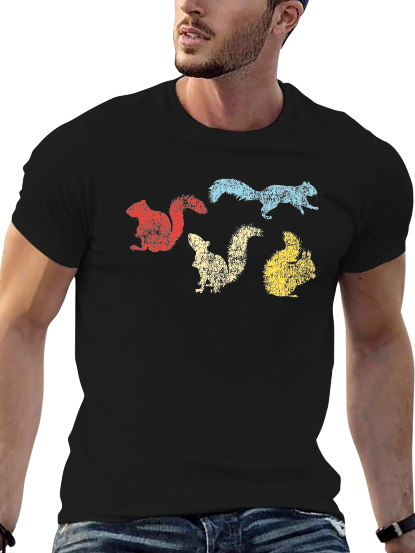 Retro Squirrel Graphic Tee - Unique Design