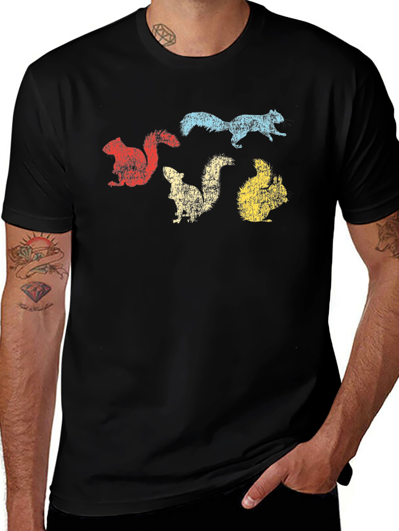 Retro Squirrel Graphic Tee - Unique Design