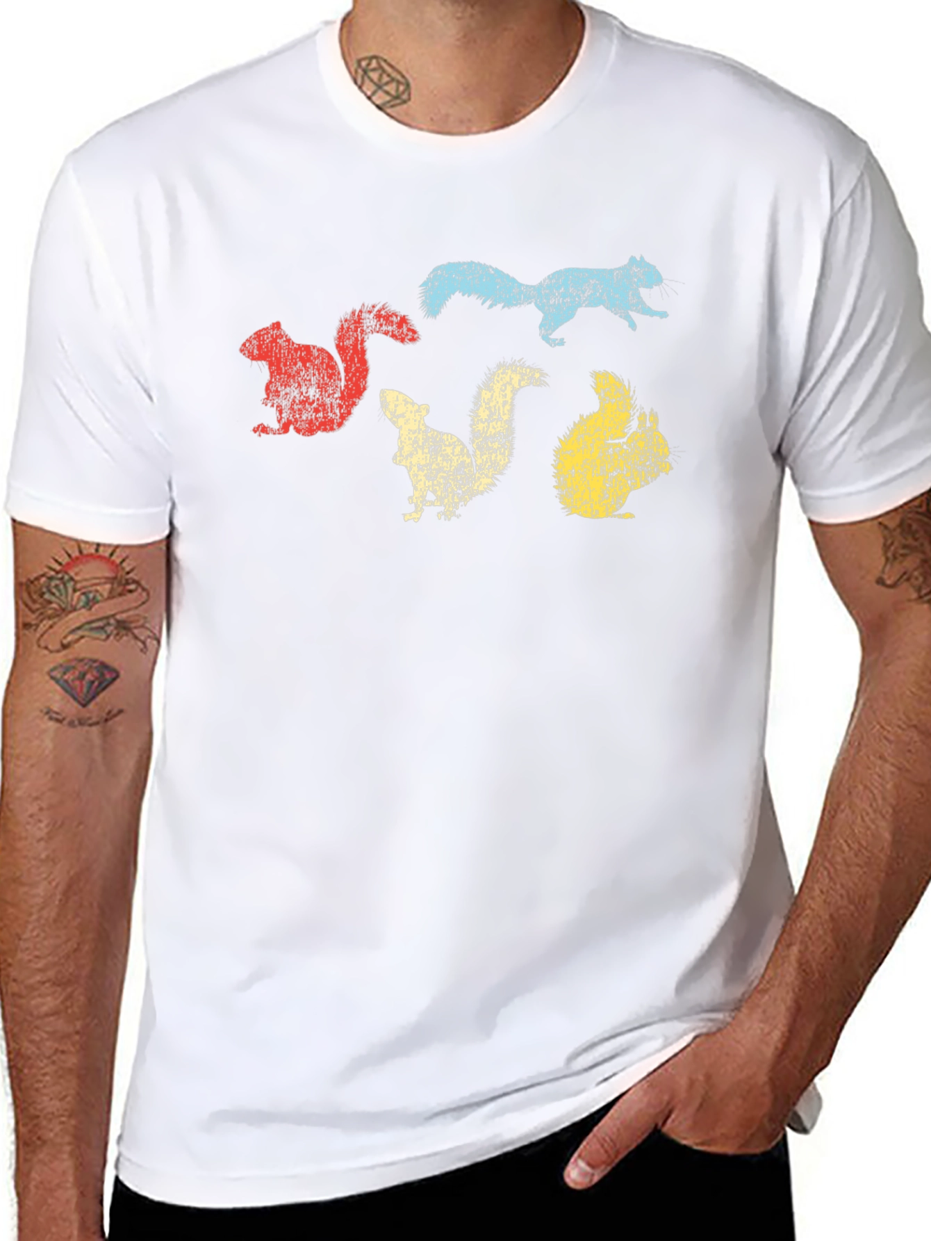 Retro Squirrel Graphic Tee - Unique Design