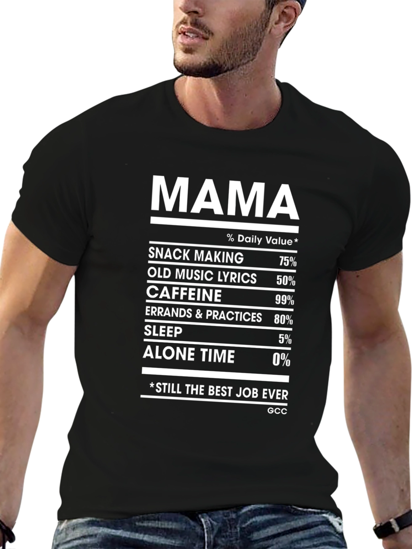 Mama Nutrition Facts Graphic T-Shirt