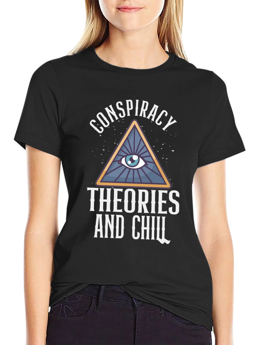 Conspiracy Theories T-Shirt - All Seeing Eye Pyramid Design