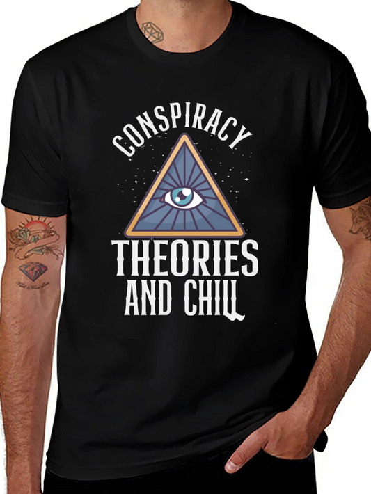 Conspiracy Theories T-Shirt - All Seeing Eye Pyramid Design