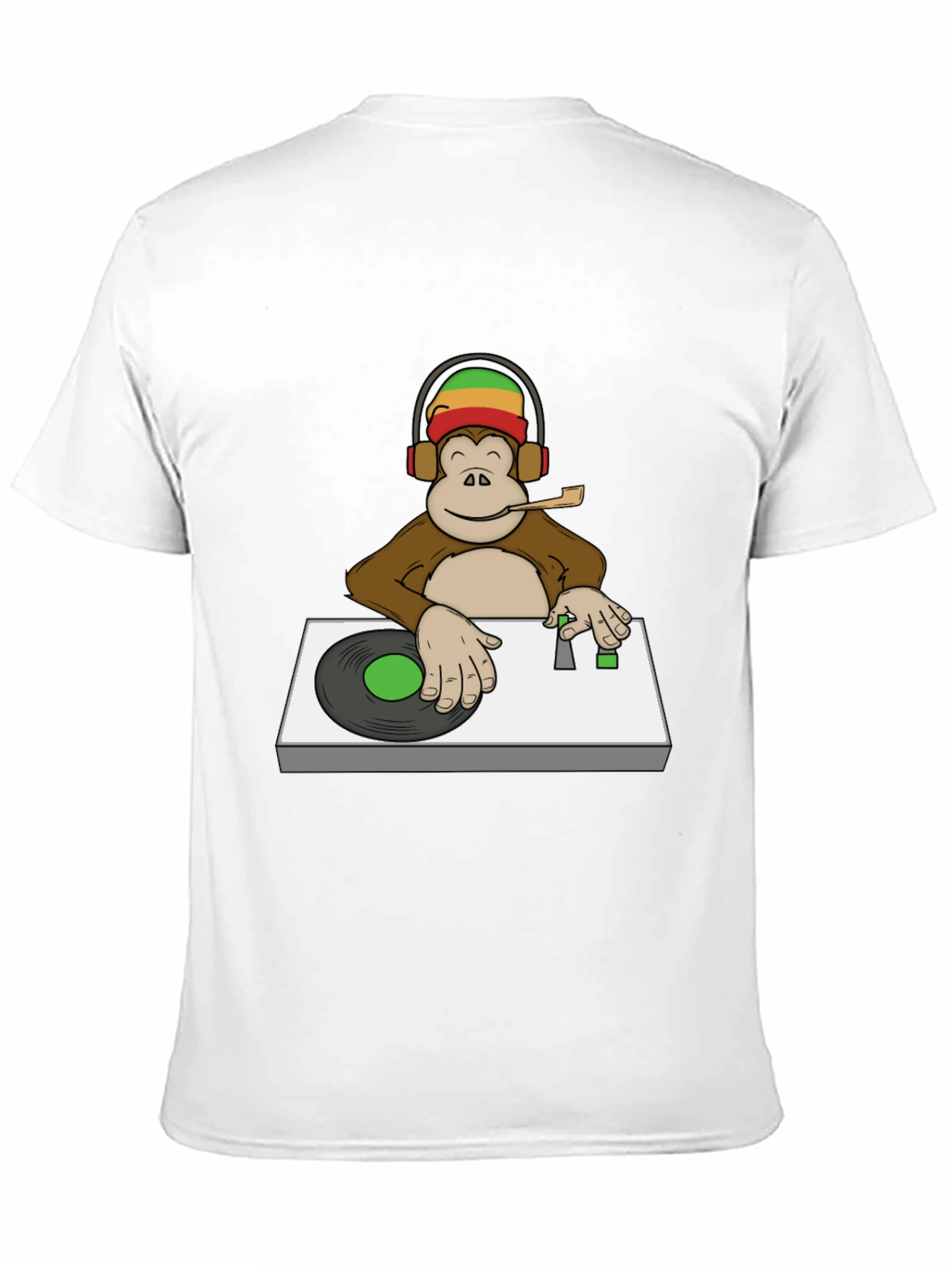 DJ Monkey Graphic Tee - Rastafarian Vibe