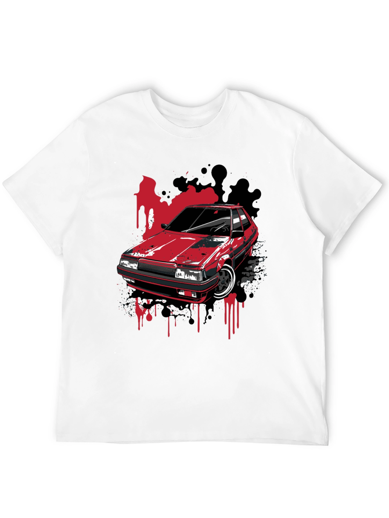 Red Car Graphic Tee - Classic Automotive Style