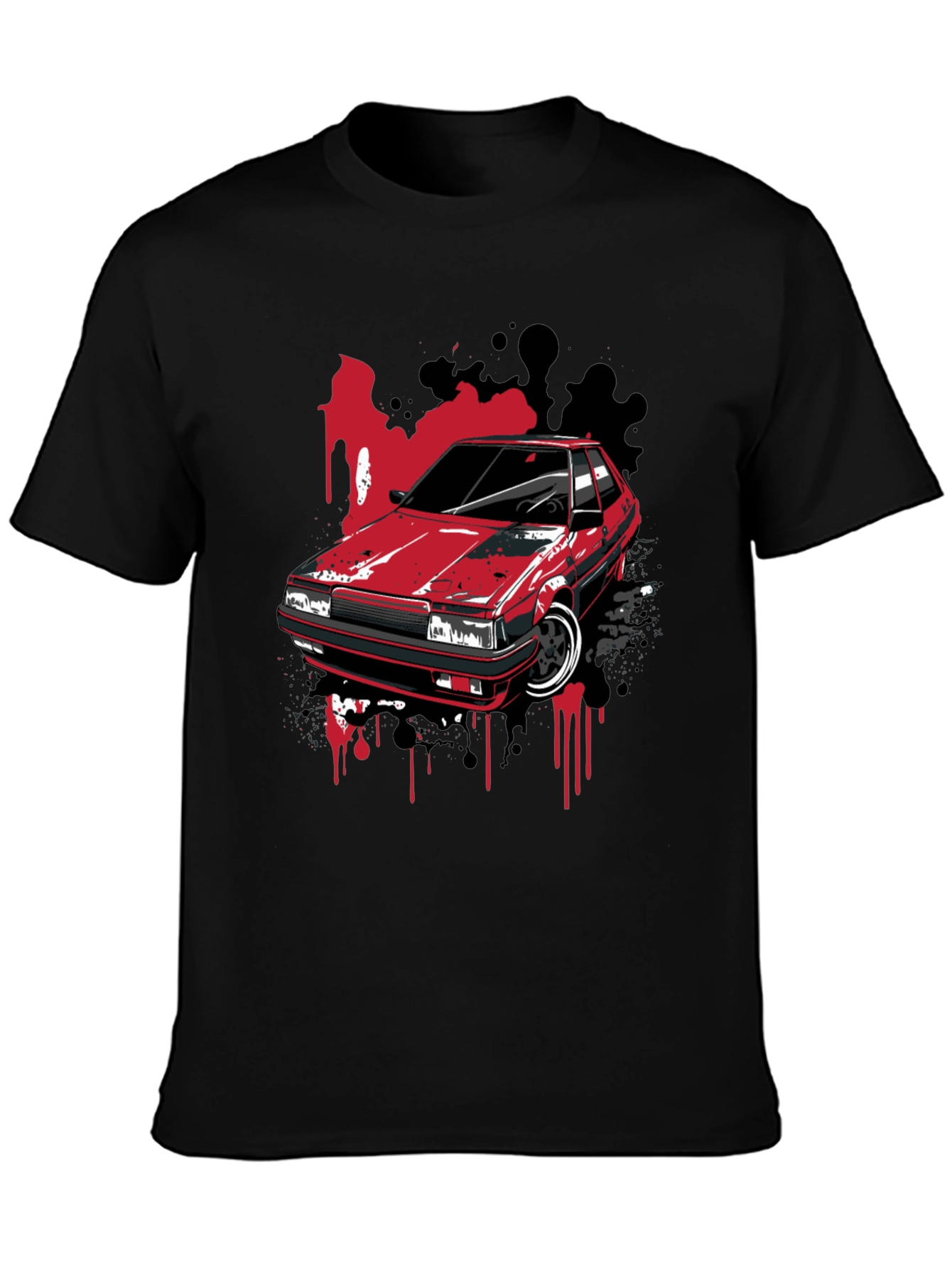 Red Car Graphic Tee - Classic Automotive Style