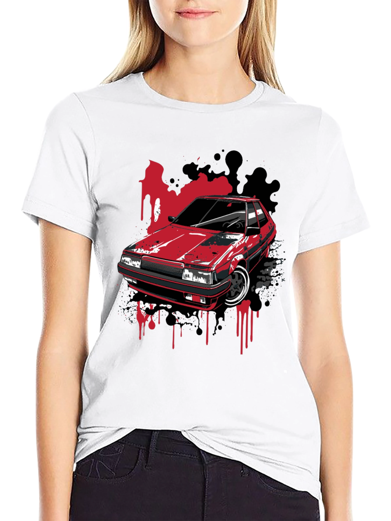Red Car Graphic Tee - Classic Automotive Style