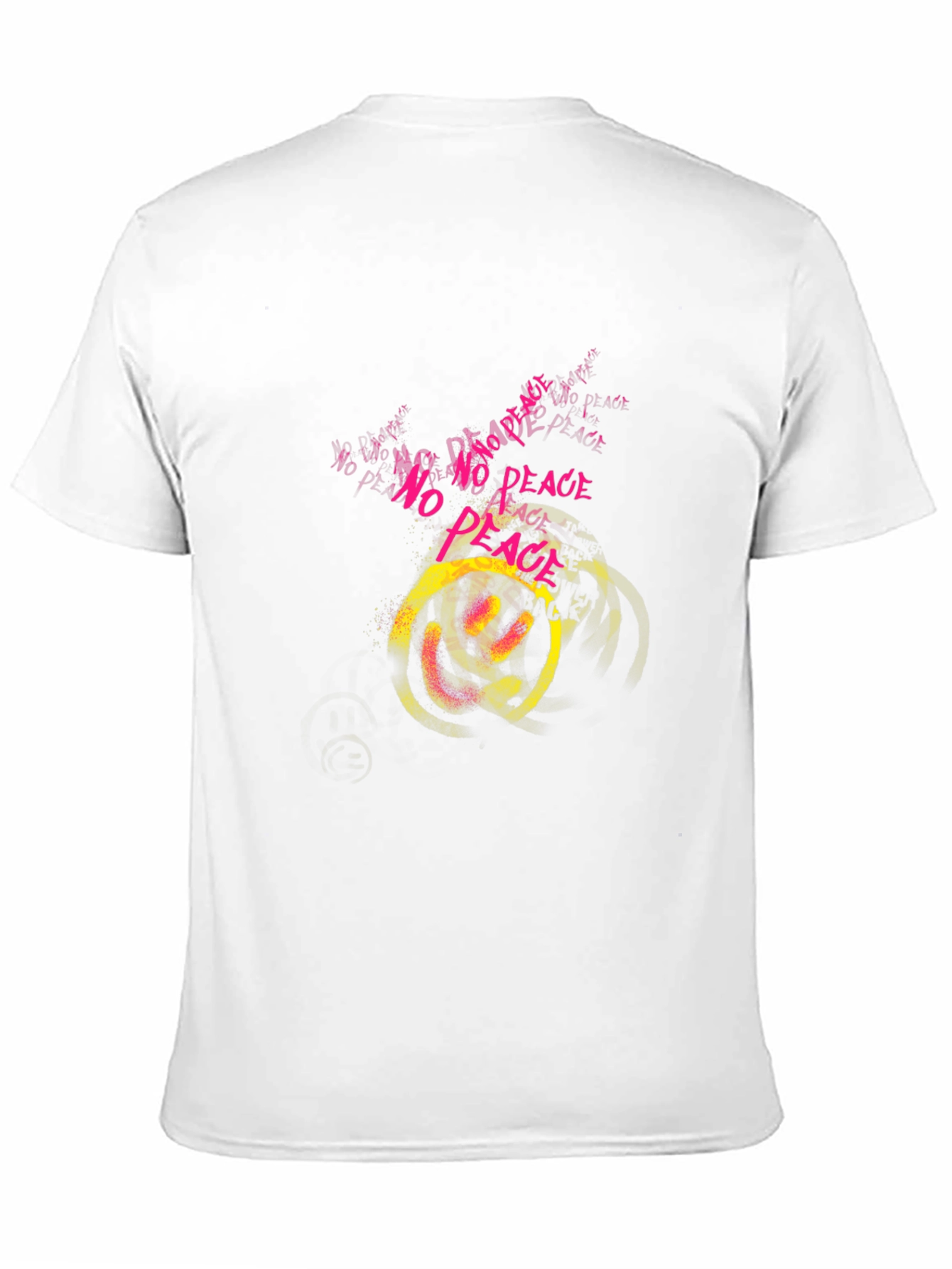 Edgy Graphic Print T-Shirt - No Peace