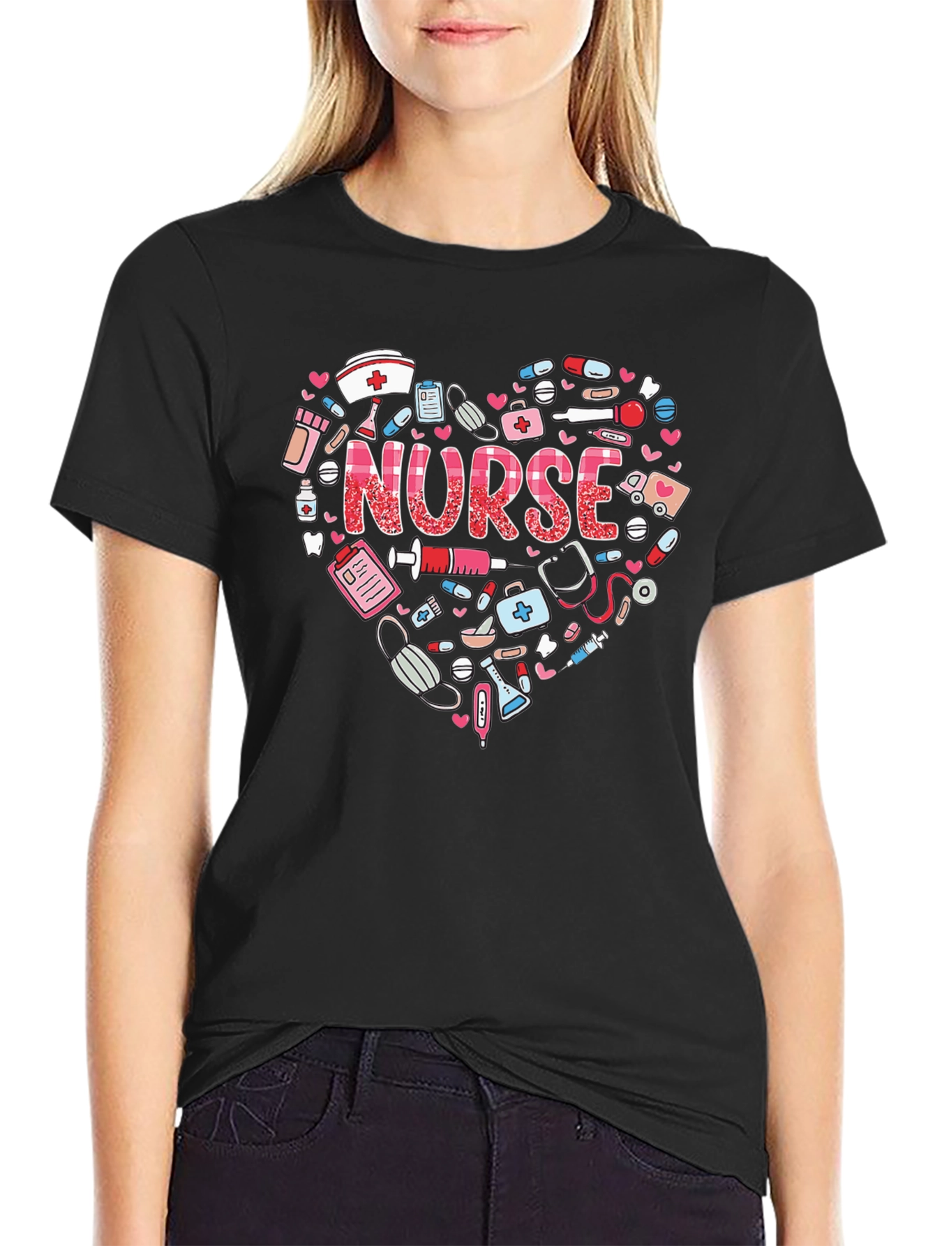 Nurse Heart Graphic T-Shirt - Healthcare Hero Appreciation