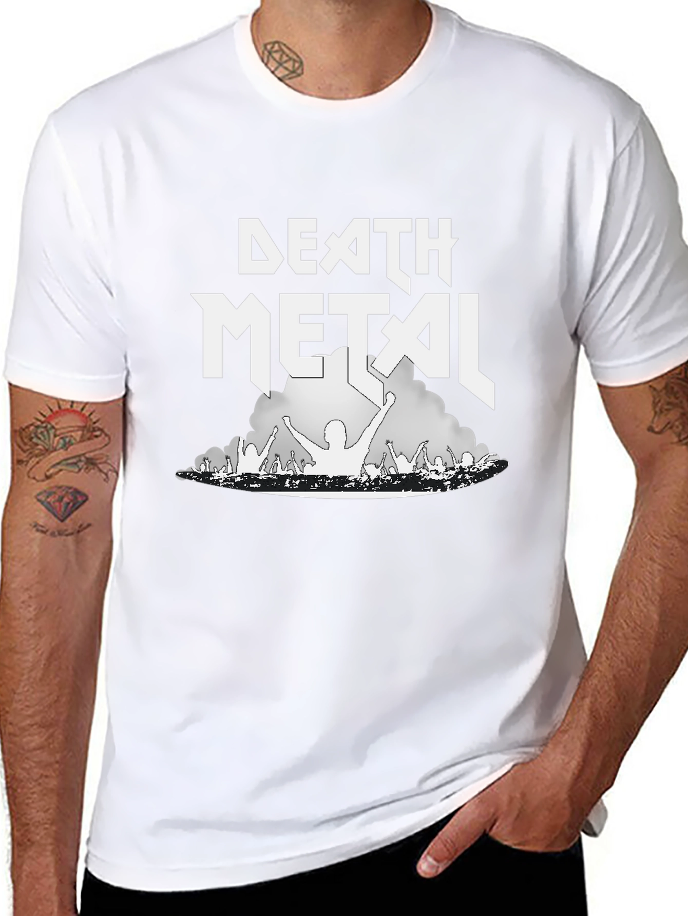 Death Metal Band Concert Graphic T-Shirt