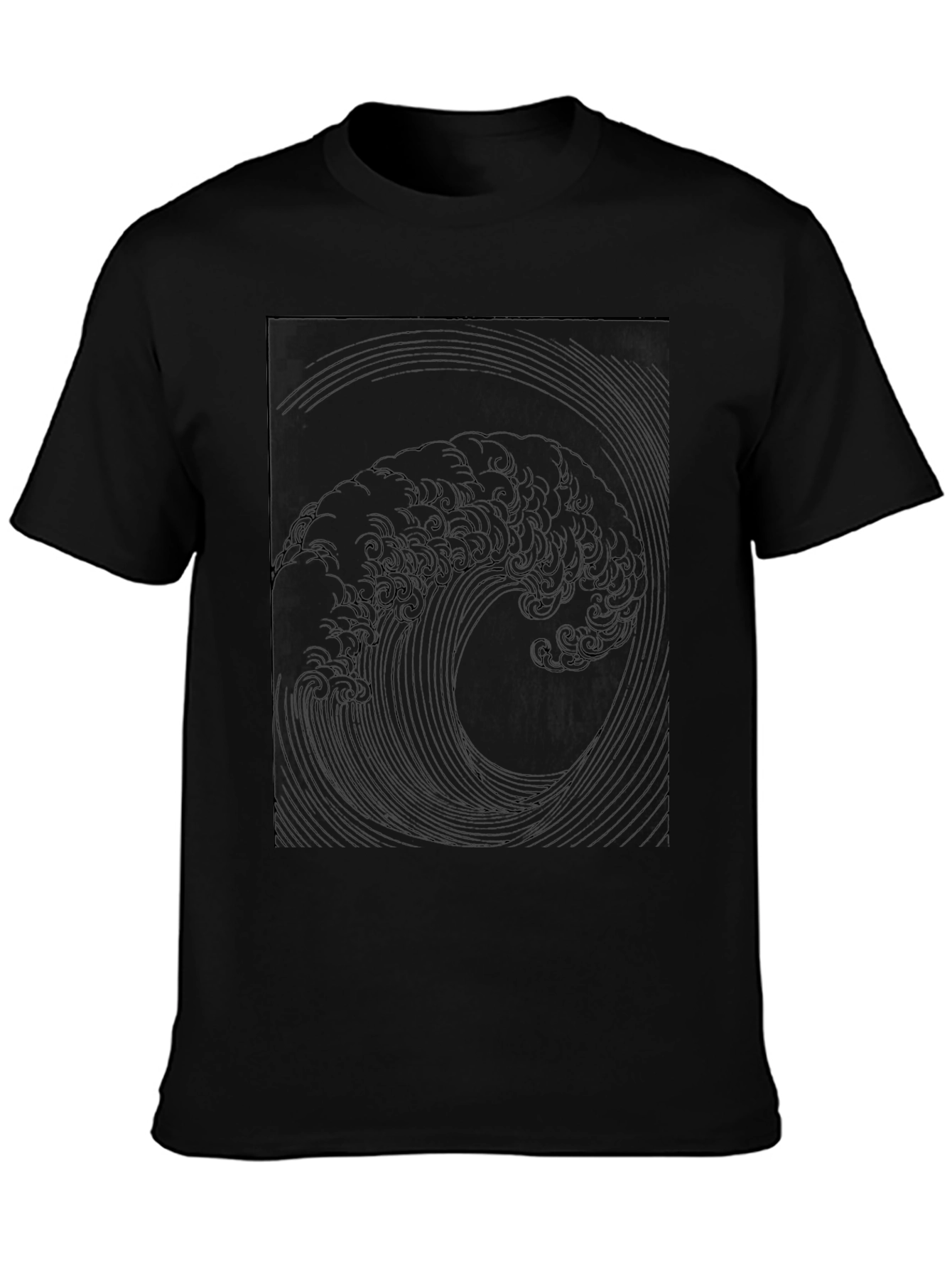 Black Wave Graphic Tee - Stylish Menswear