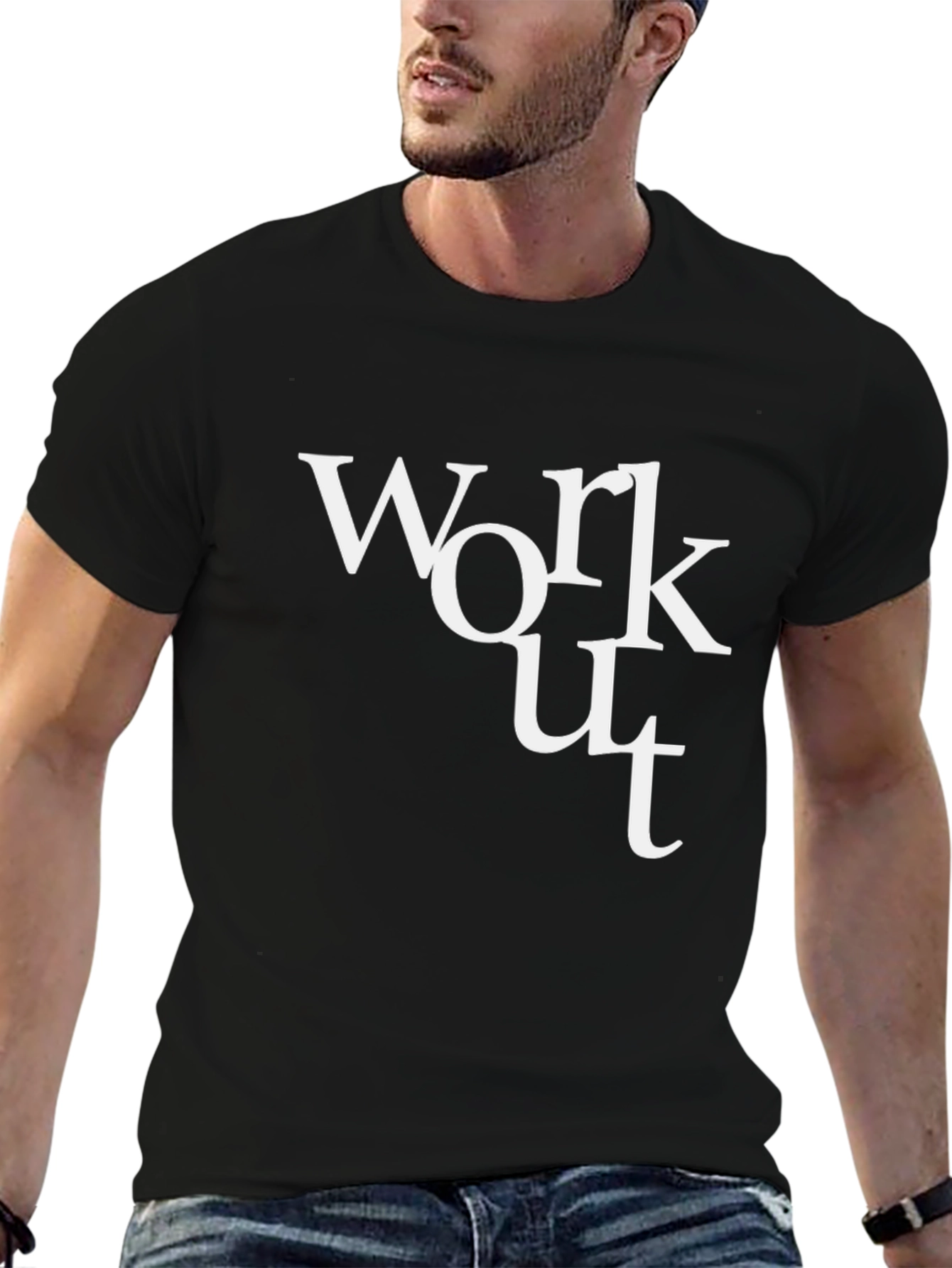 Workout T-Shirt - Black Graphic Tee