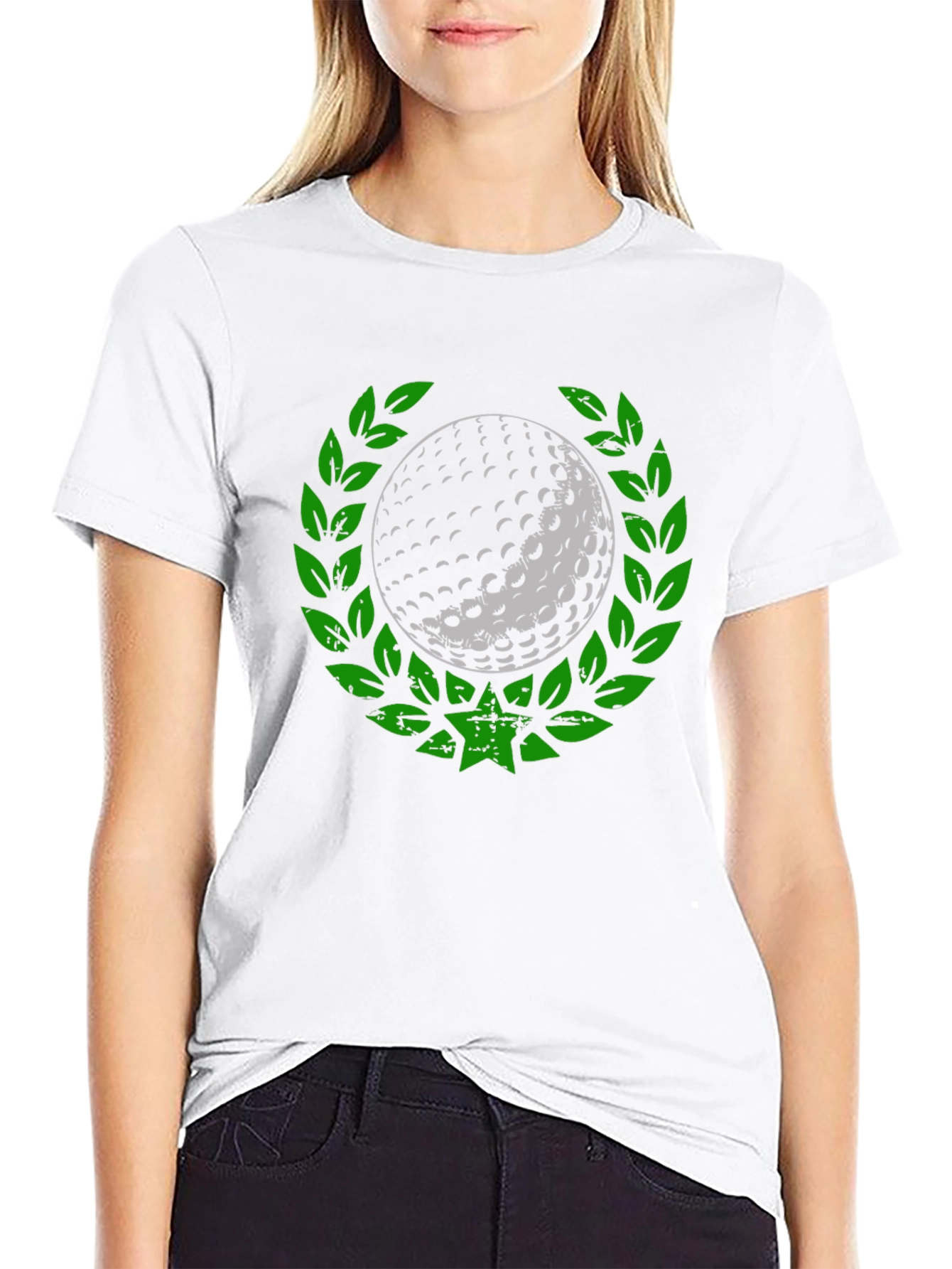 Golf Ball Laurel Wreath Graphic T-Shirt