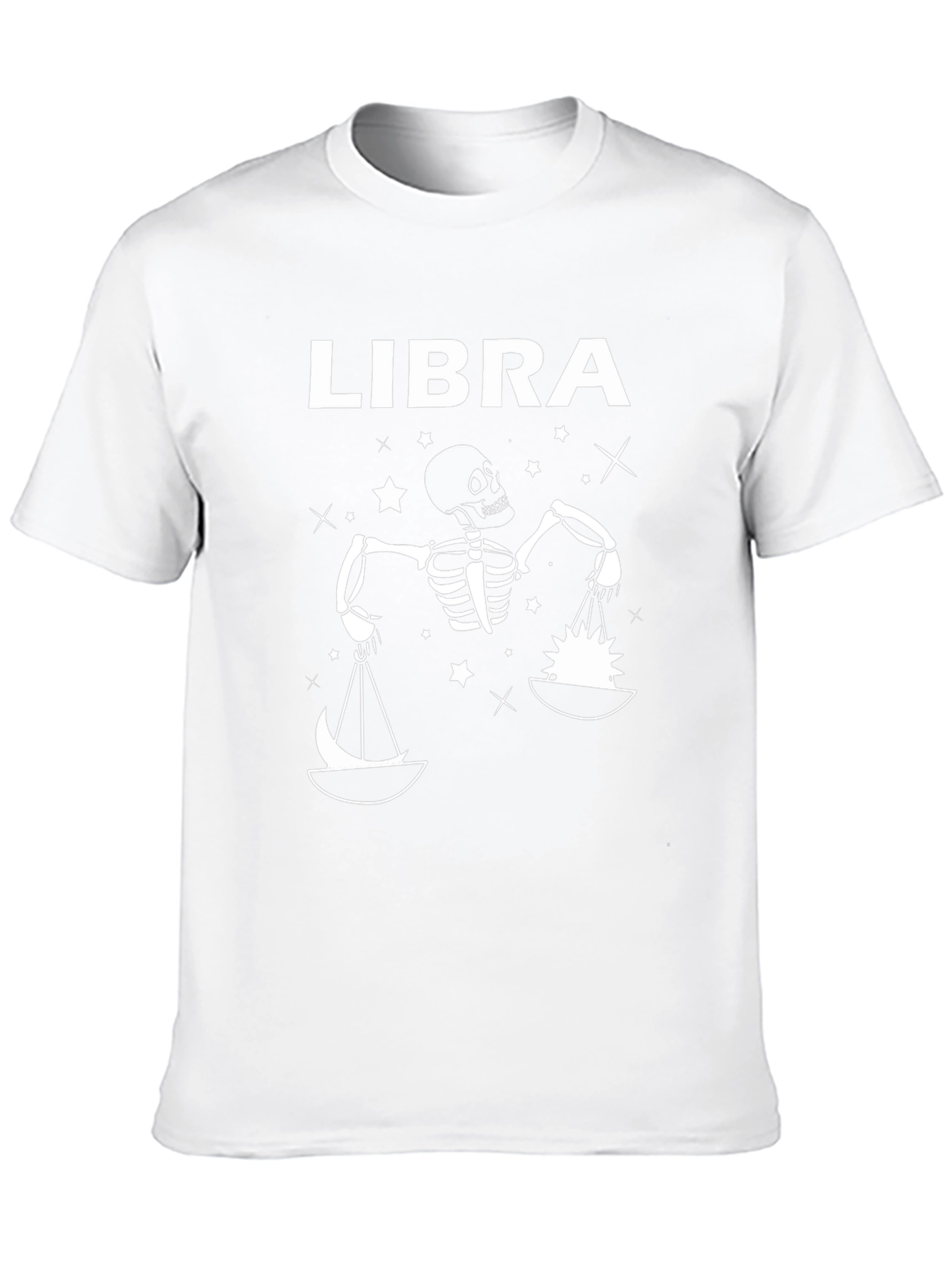 Libra Skeleton T-Shirt - Zodiac Sign Graphic Tee
