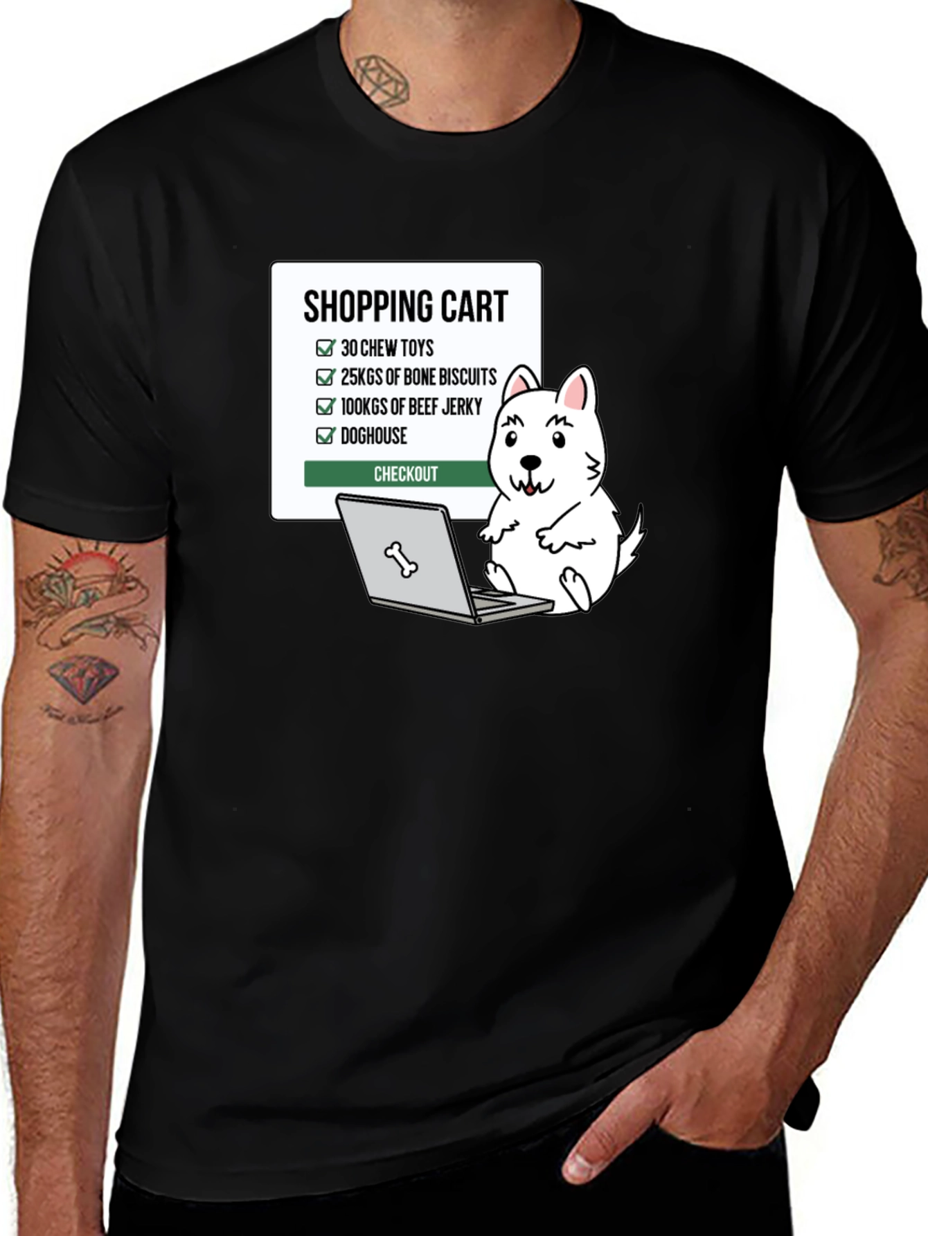Dog Lover Shopping Cart T-Shirt
