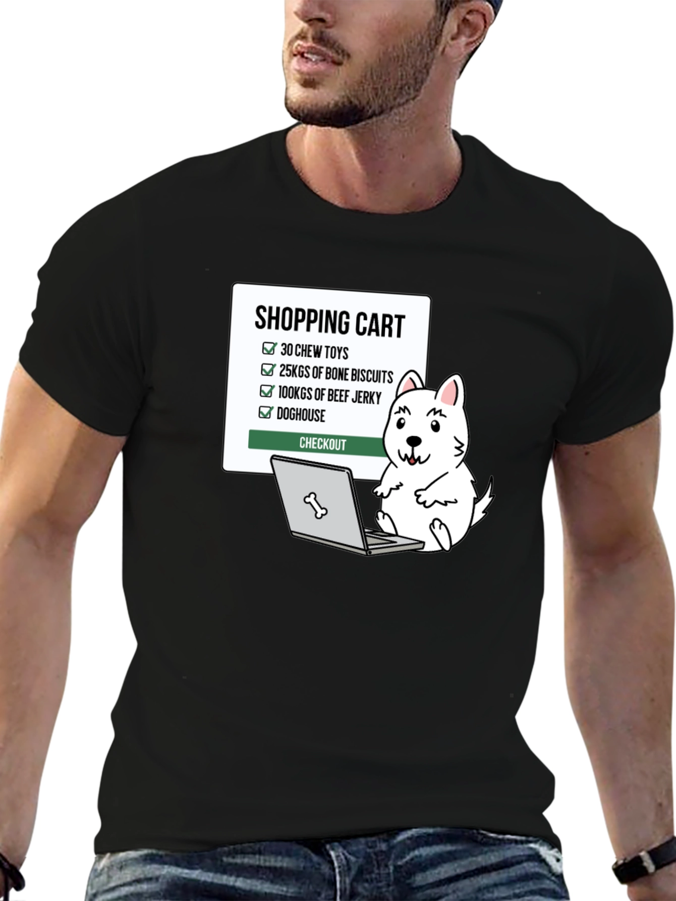 Dog Lover Shopping Cart T-Shirt