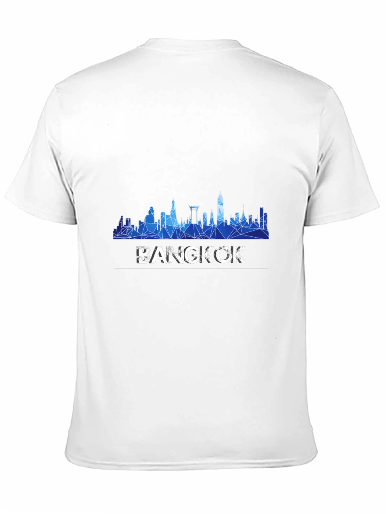 Bangkok Skyline Mens Black Graphic T-Shirt