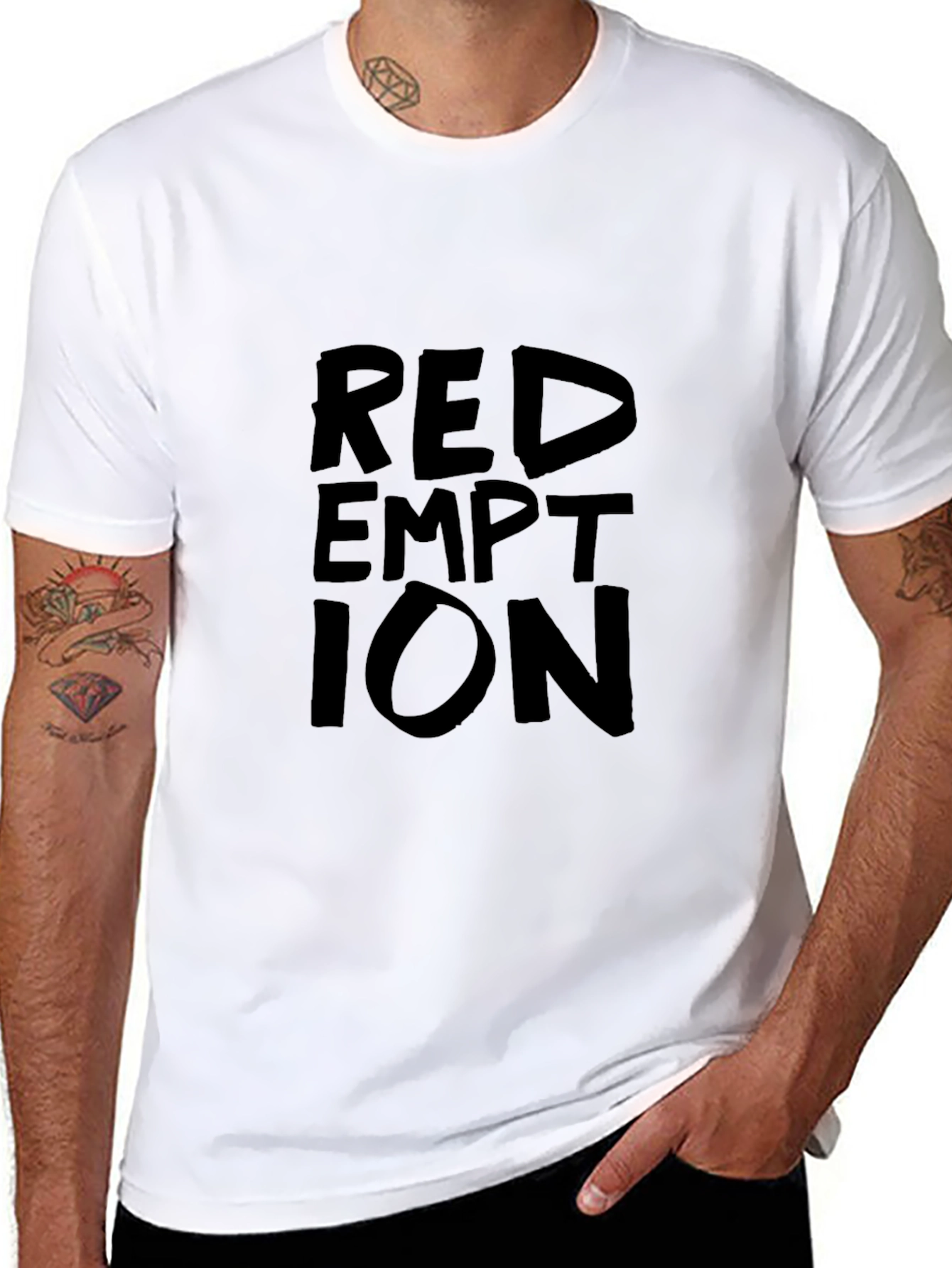Redemption Graphic Print Black T-Shirt