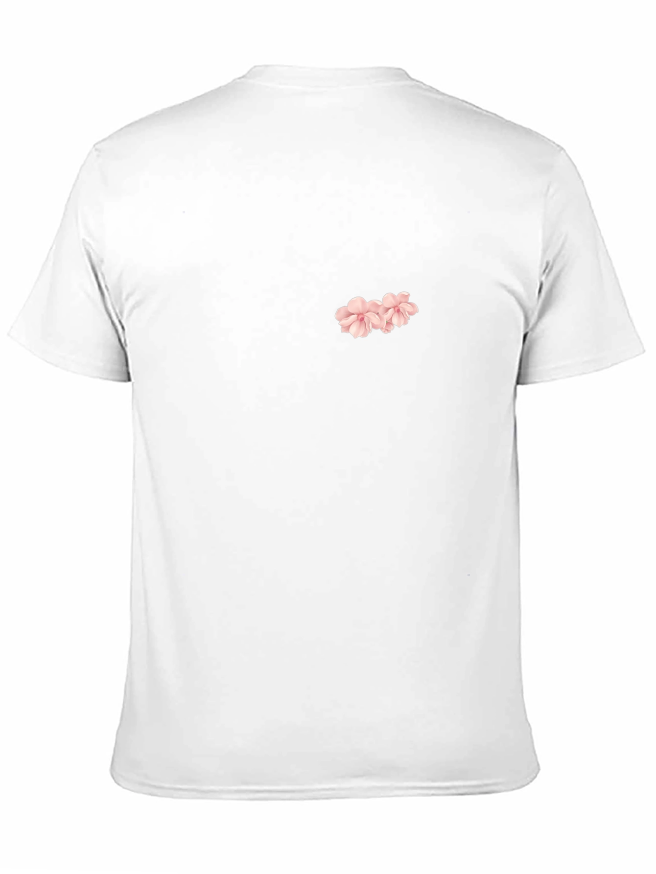 Black T-Shirt with Floral Design
