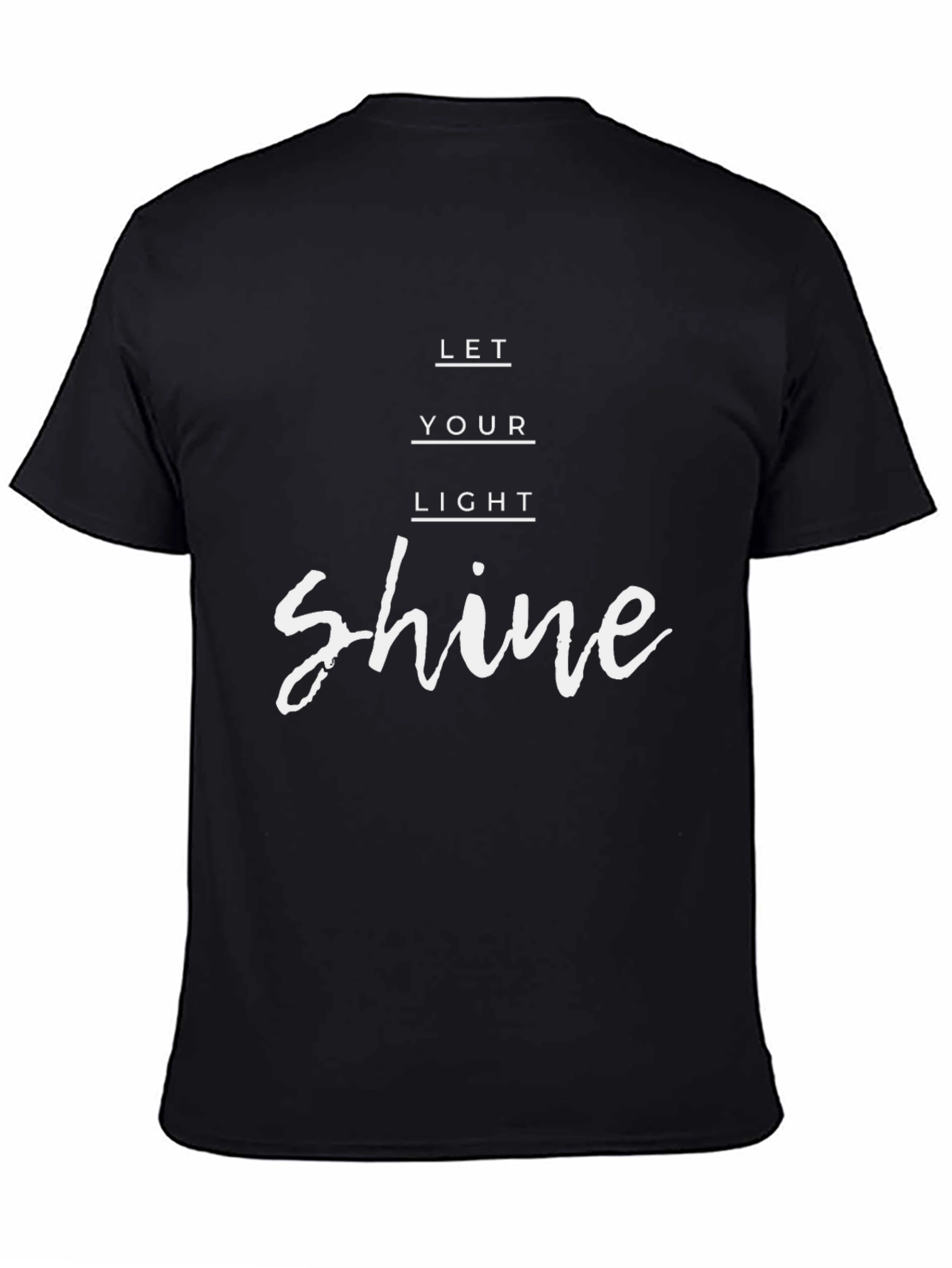 Let Your Light Shine Black Graphic T-Shirt