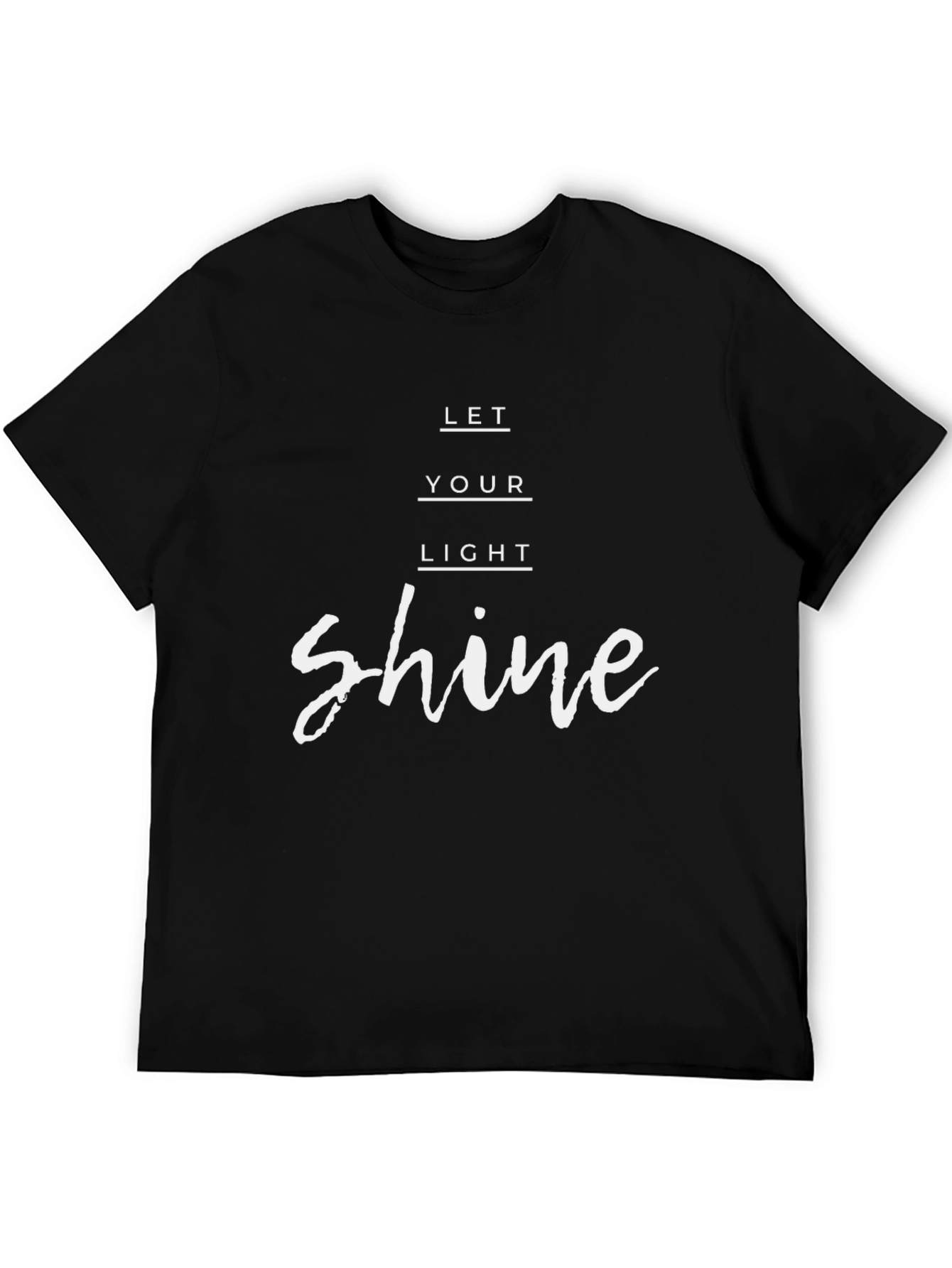 Let Your Light Shine Black Graphic T-Shirt