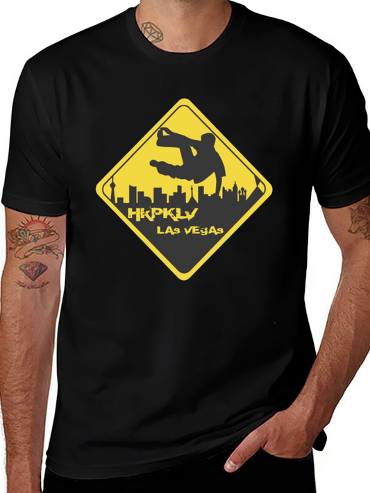 HKPKLV Las Vegas T-Shirt Black Graphic Tee