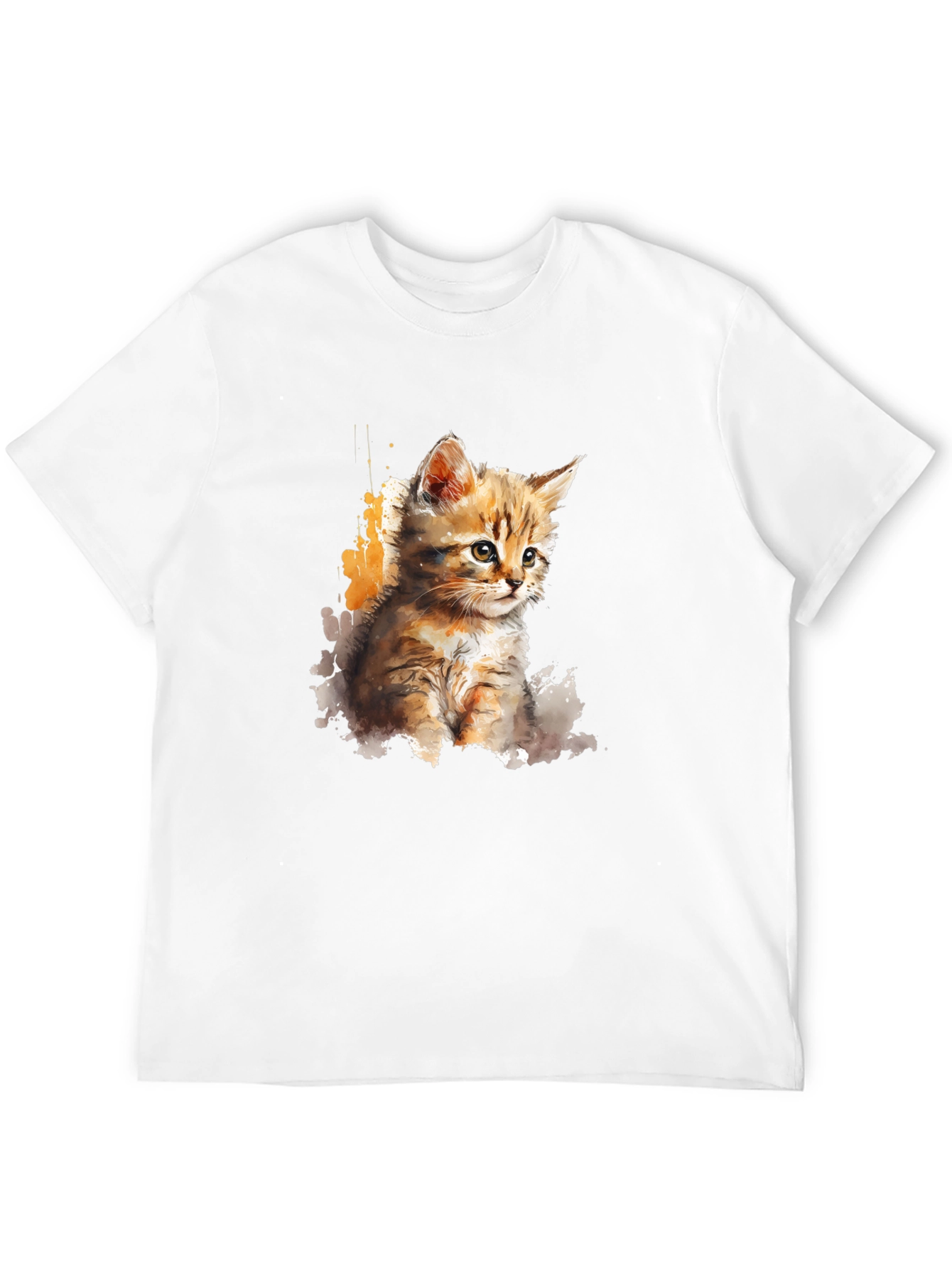 Watercolor Kitten Graphic T-Shirt