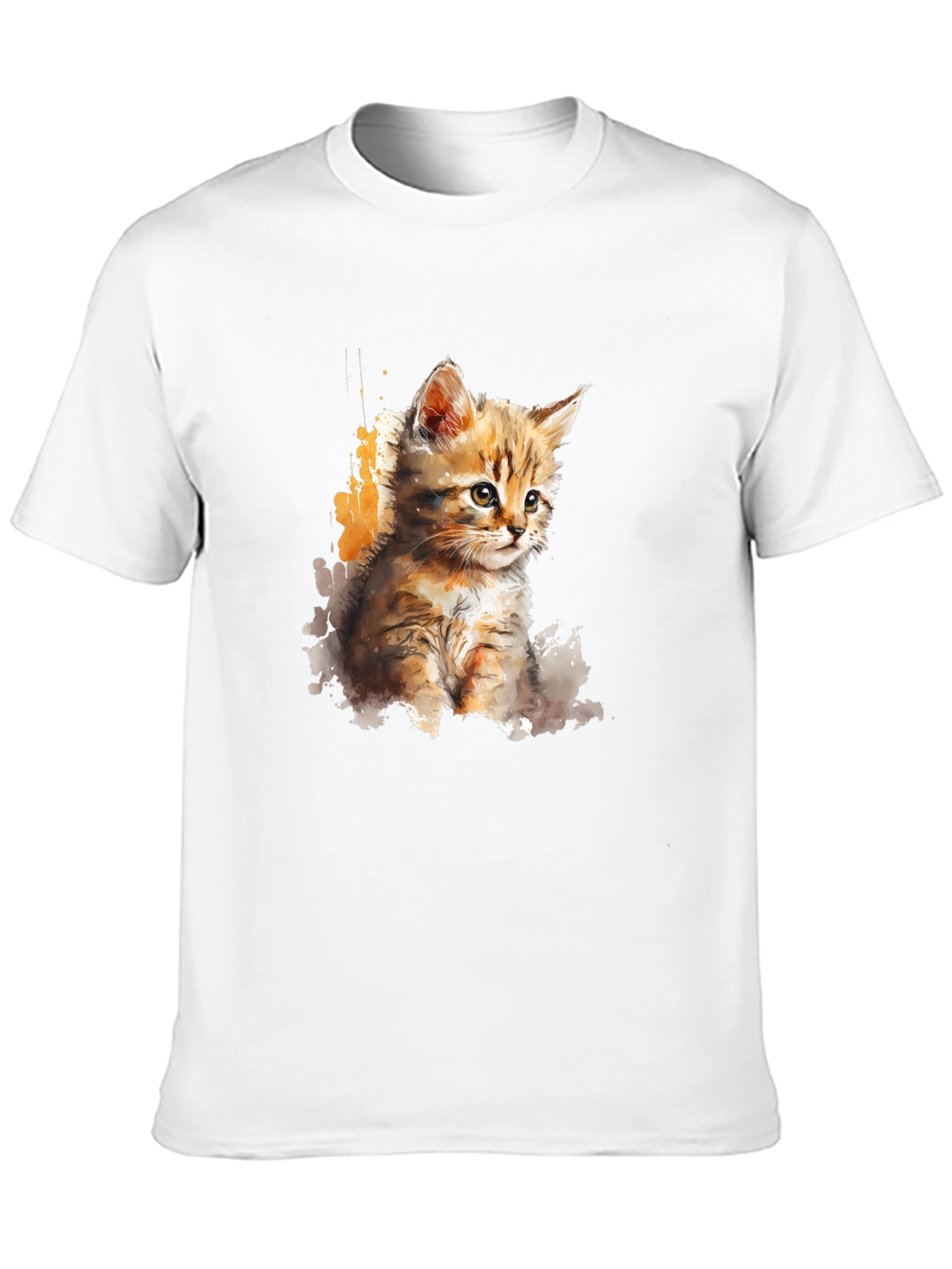 Watercolor Kitten Graphic T-Shirt